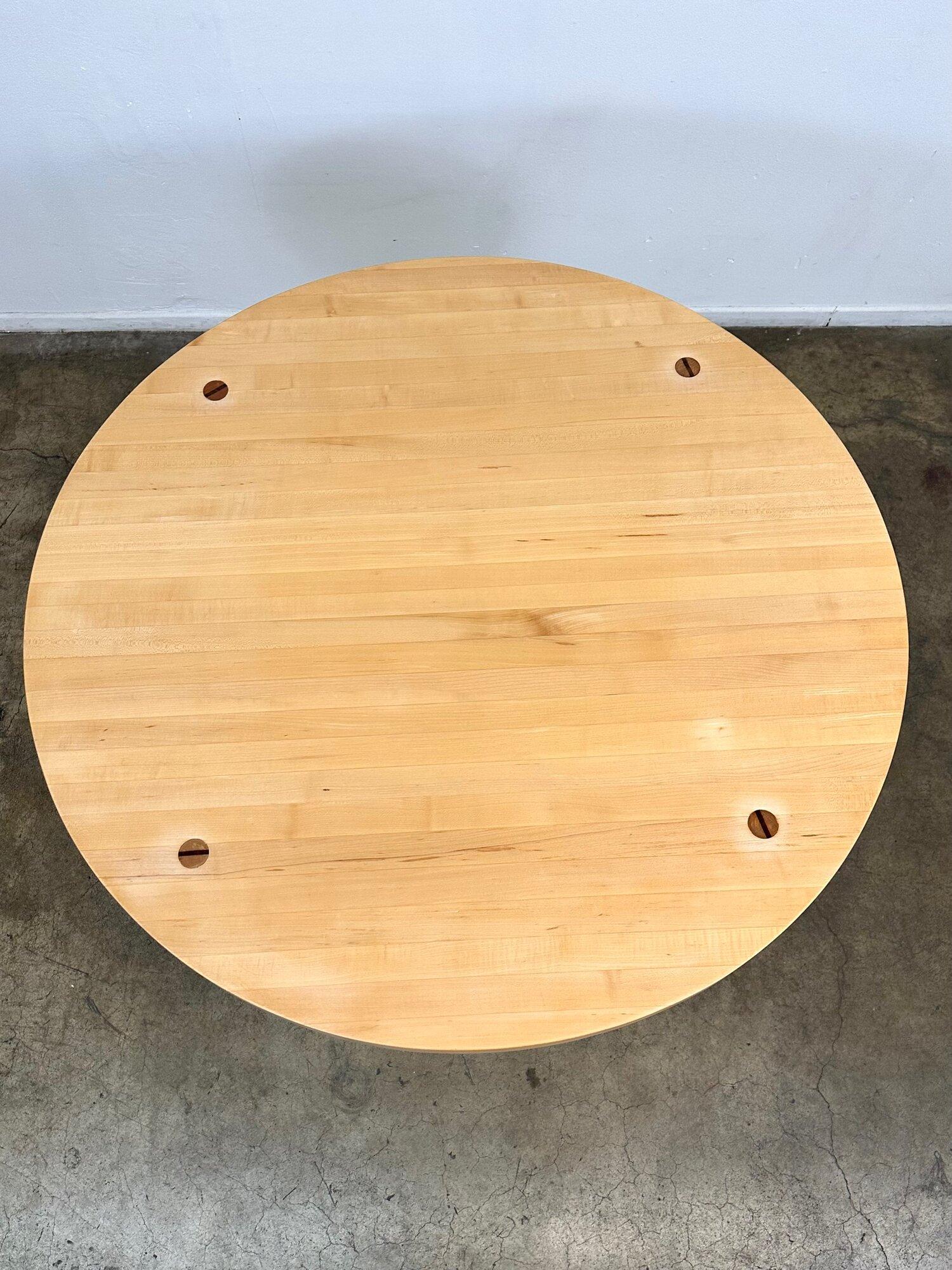 Modern Maple butcher block table by Claud Bunyard For Sale