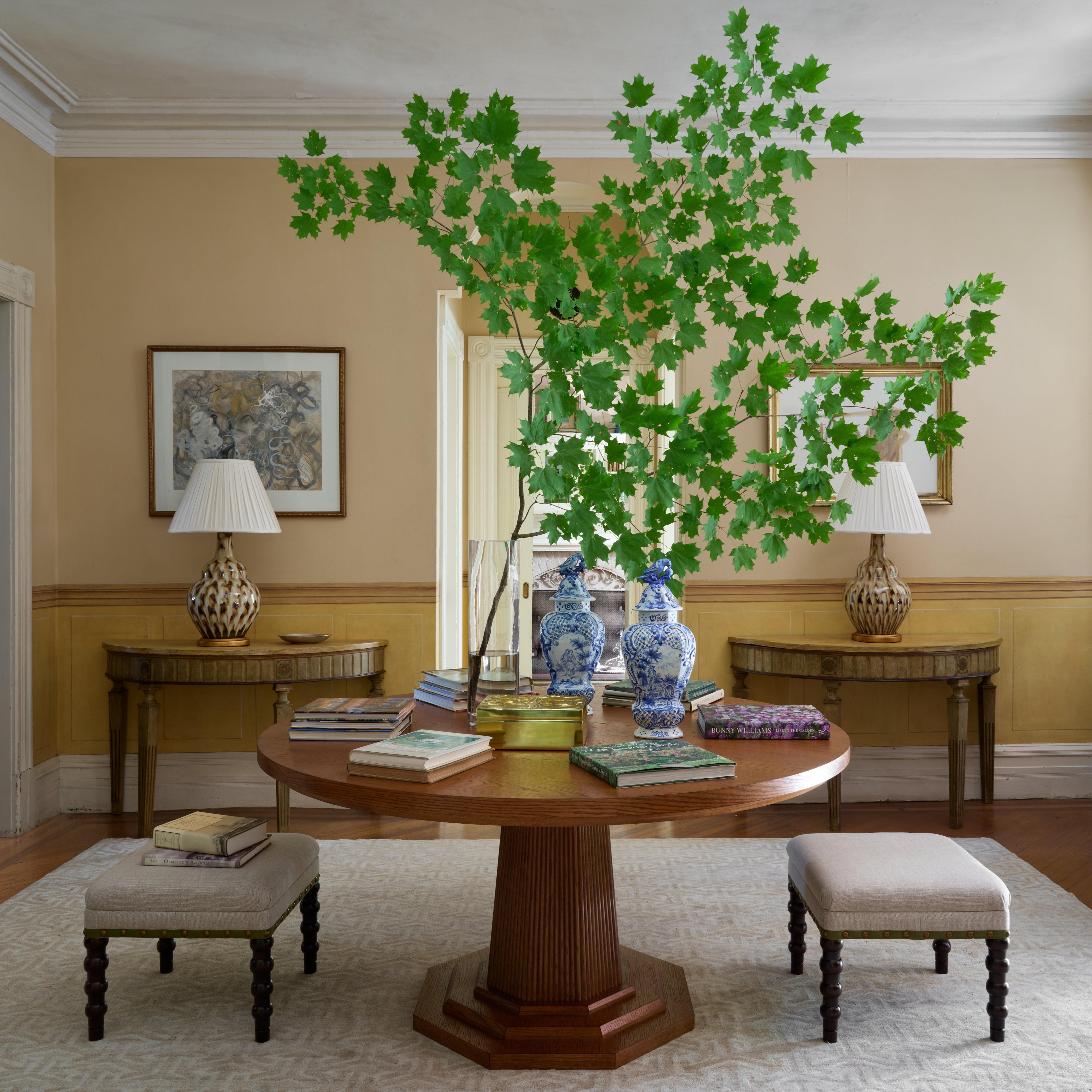 Contemporary Maple Cerused Oak Pedestal Dining Table, Haven, by Bunny Williams Home For Sale