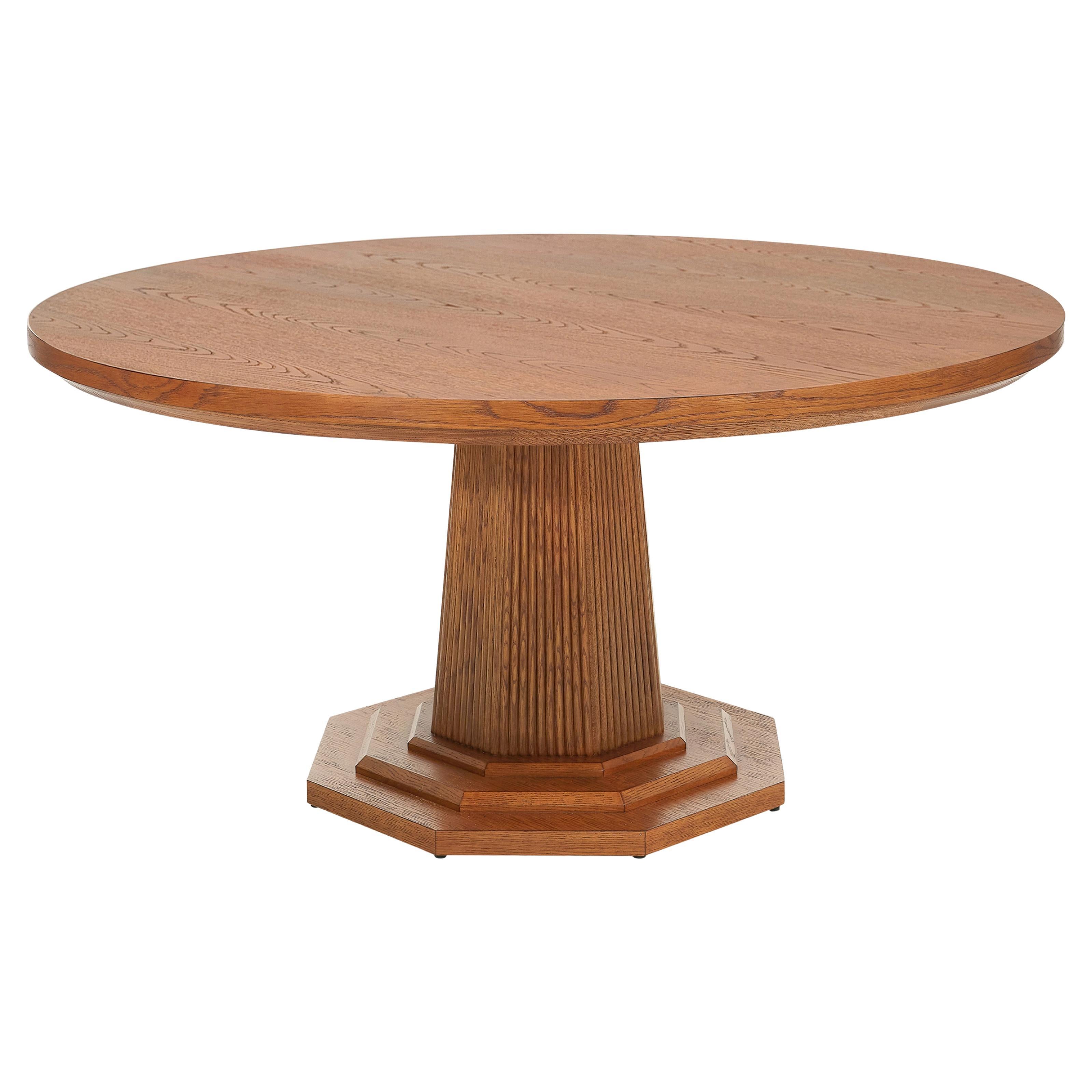 Maple Cerused Oak Pedestal Dining Table, Haven, by Bunny Williams Home For Sale