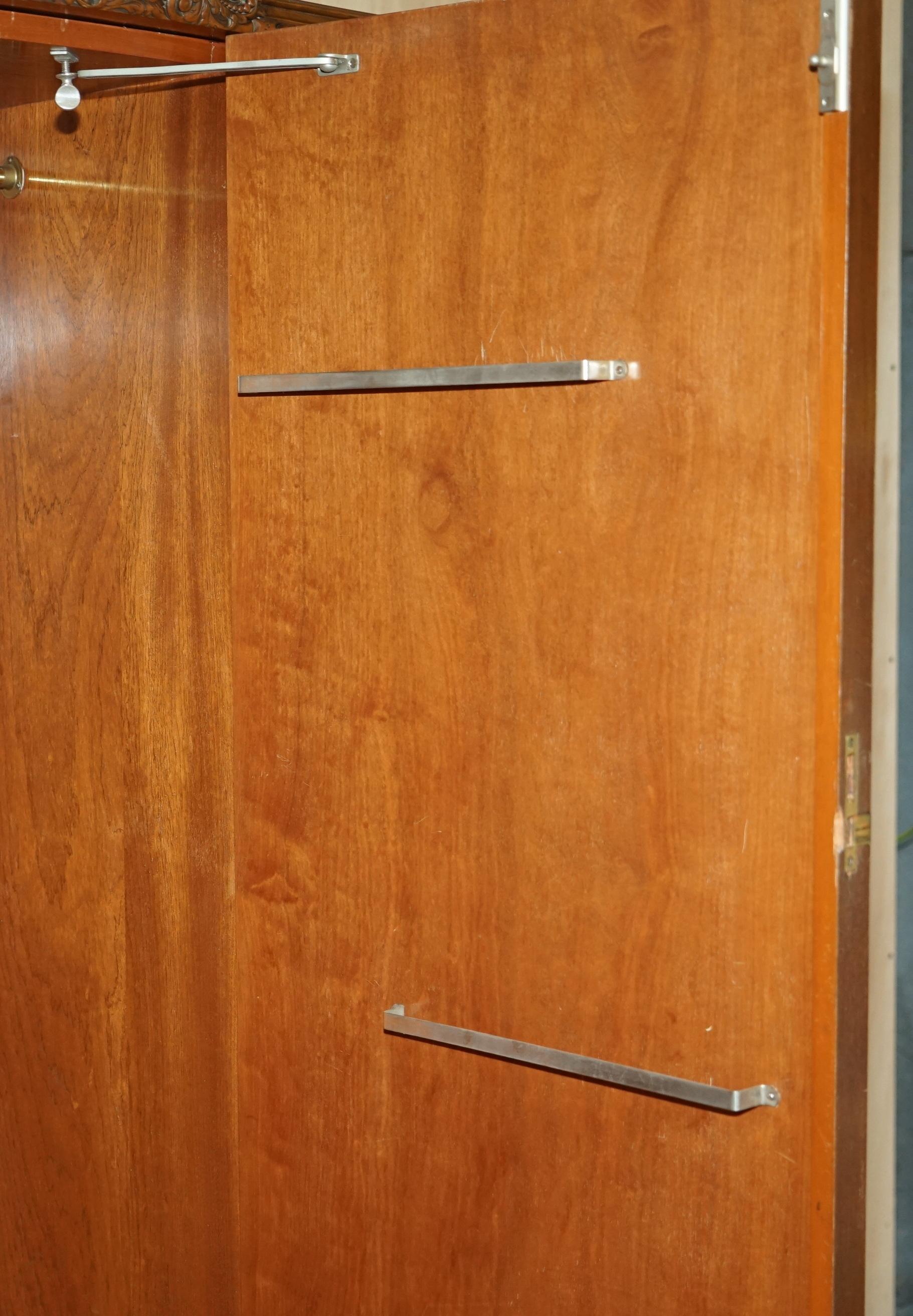 Maple & Co circa 1880 Burr Walnut Triple Bank Compactum Wardrobe Part of a Suite 13