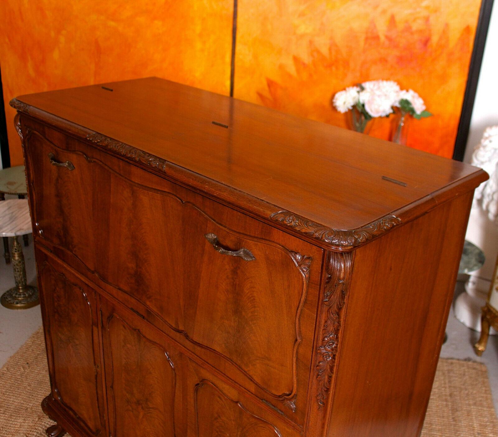 Maple & Co Cocktail Bar Cabinet Mahogany Drinks 4