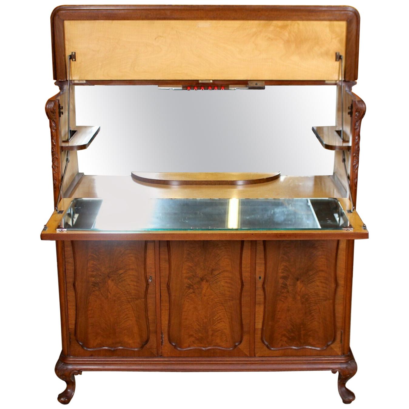 Maple & Co Cocktail Bar Cabinet Mahogany Drinks