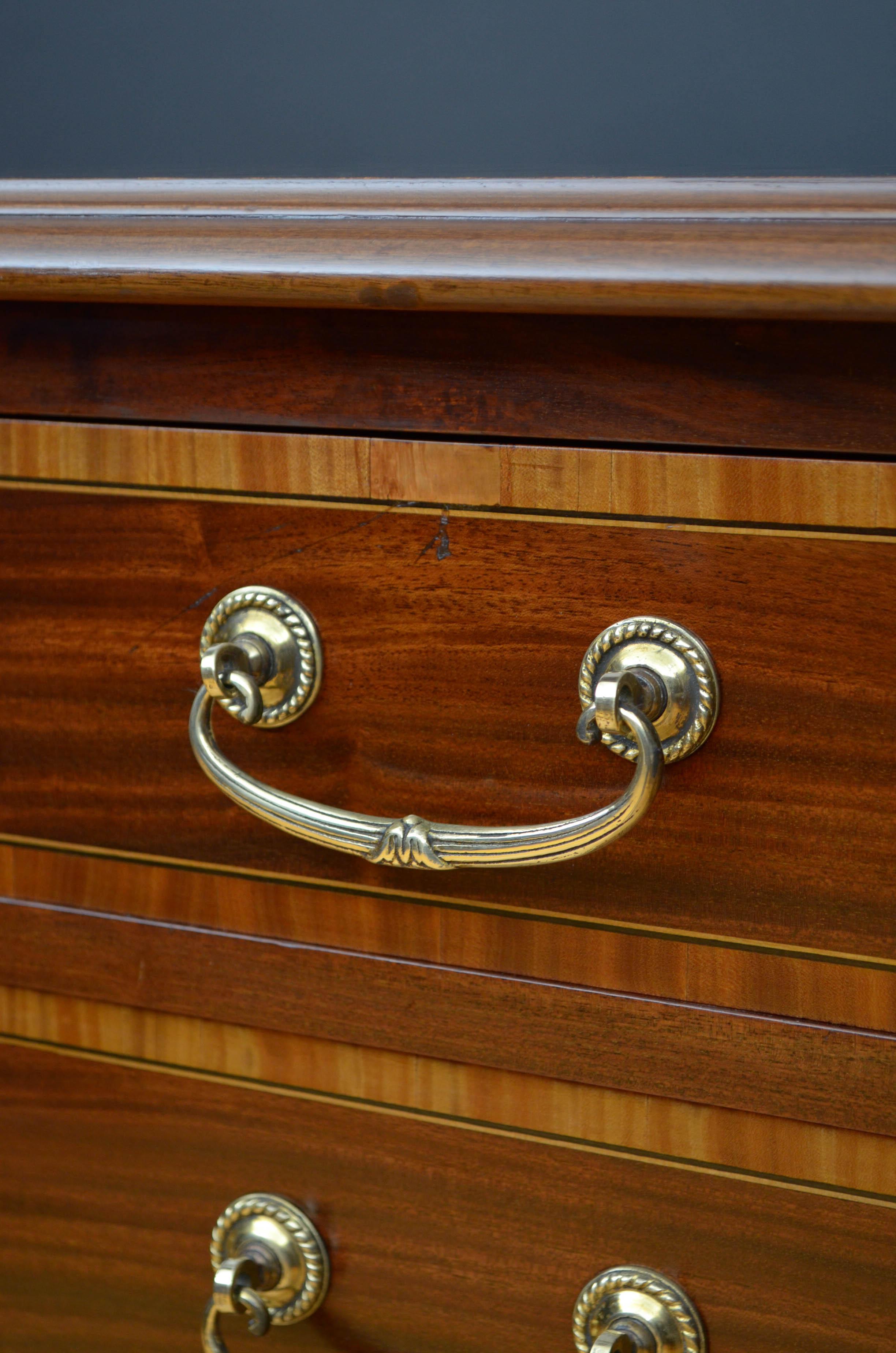 20th Century Maple & Co Mahogany Chest of Drawers