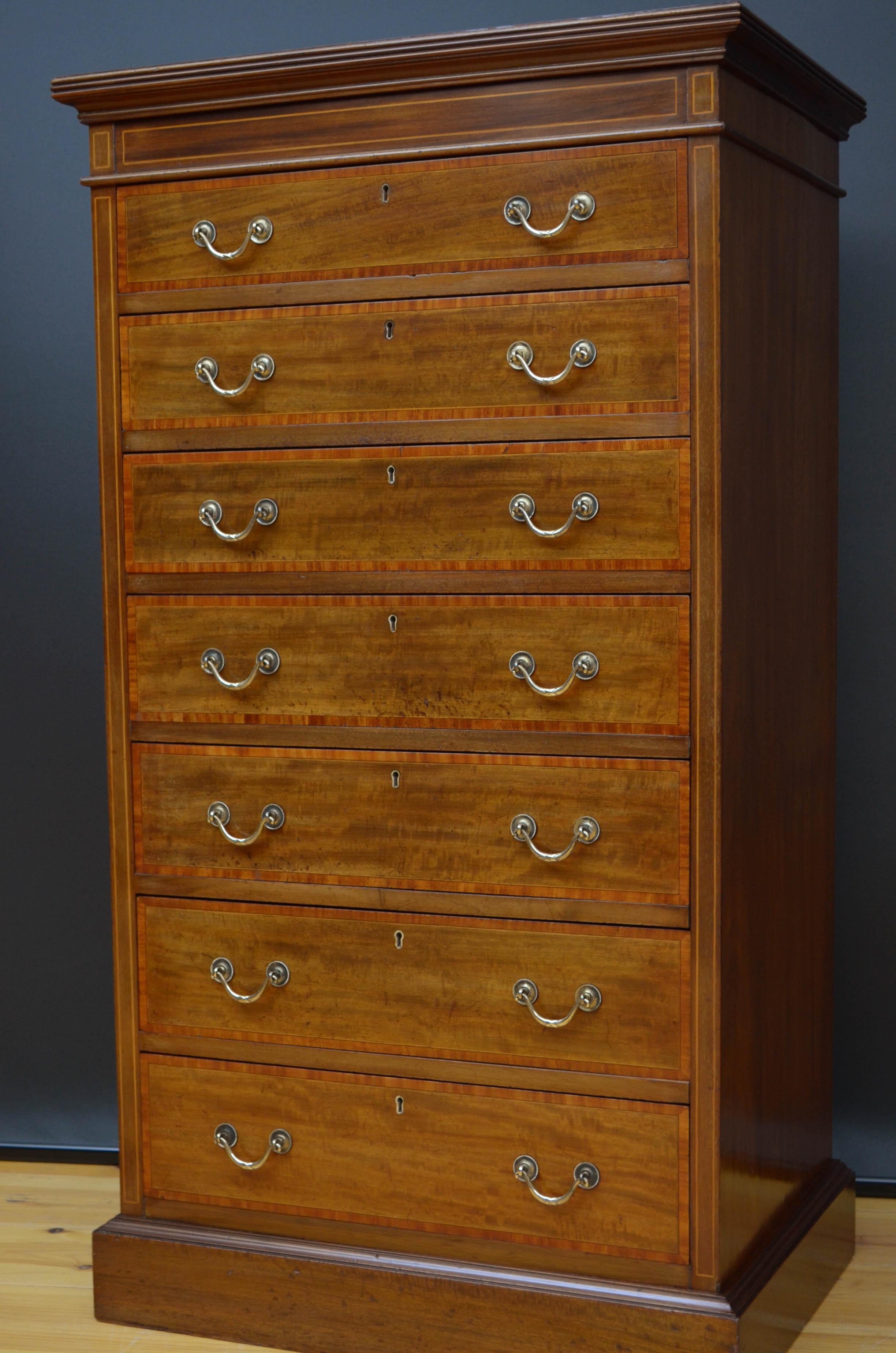 Maple & Co Mahogany Chest of Drawers For Sale 3