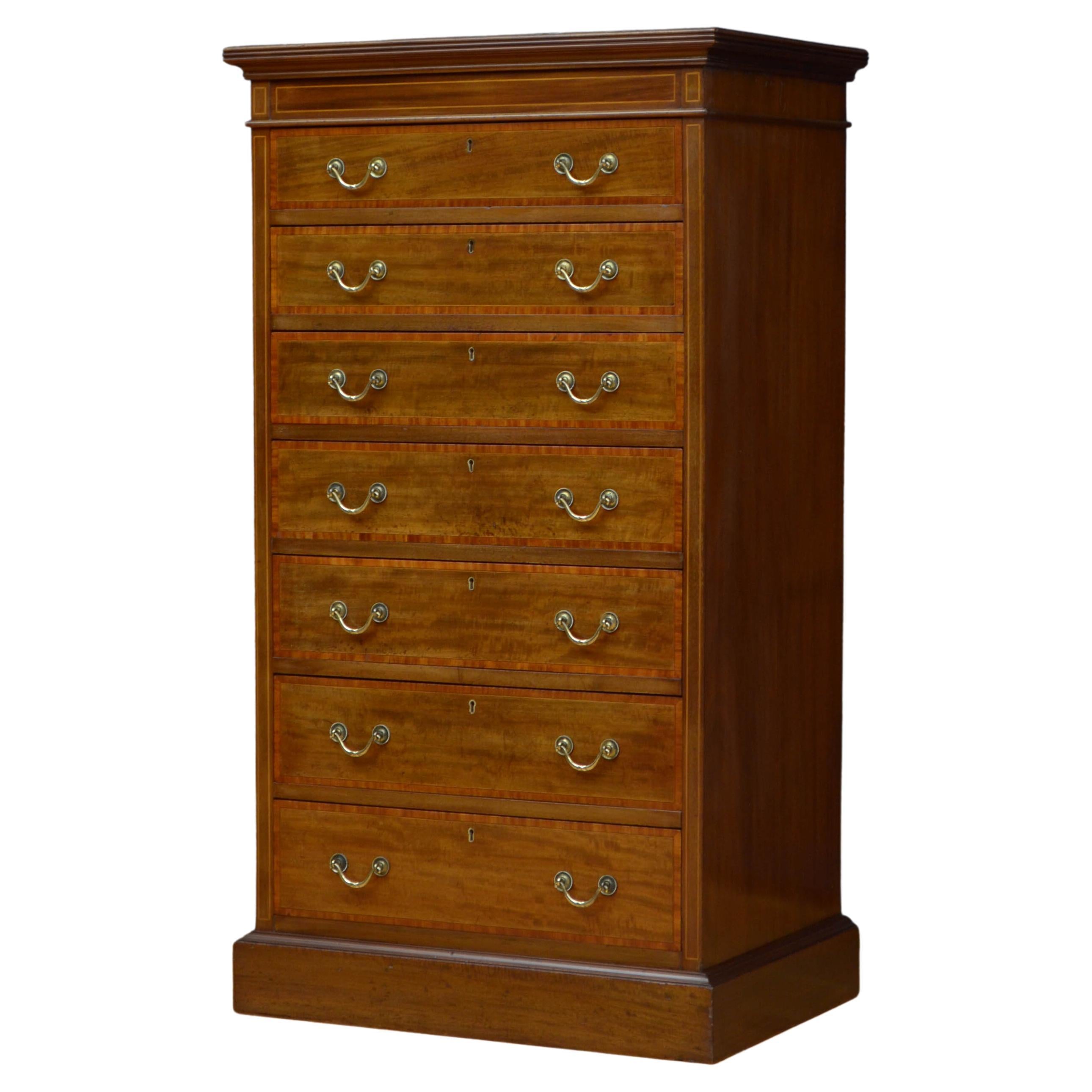 Maple & Co Mahogany Chest of Drawers For Sale