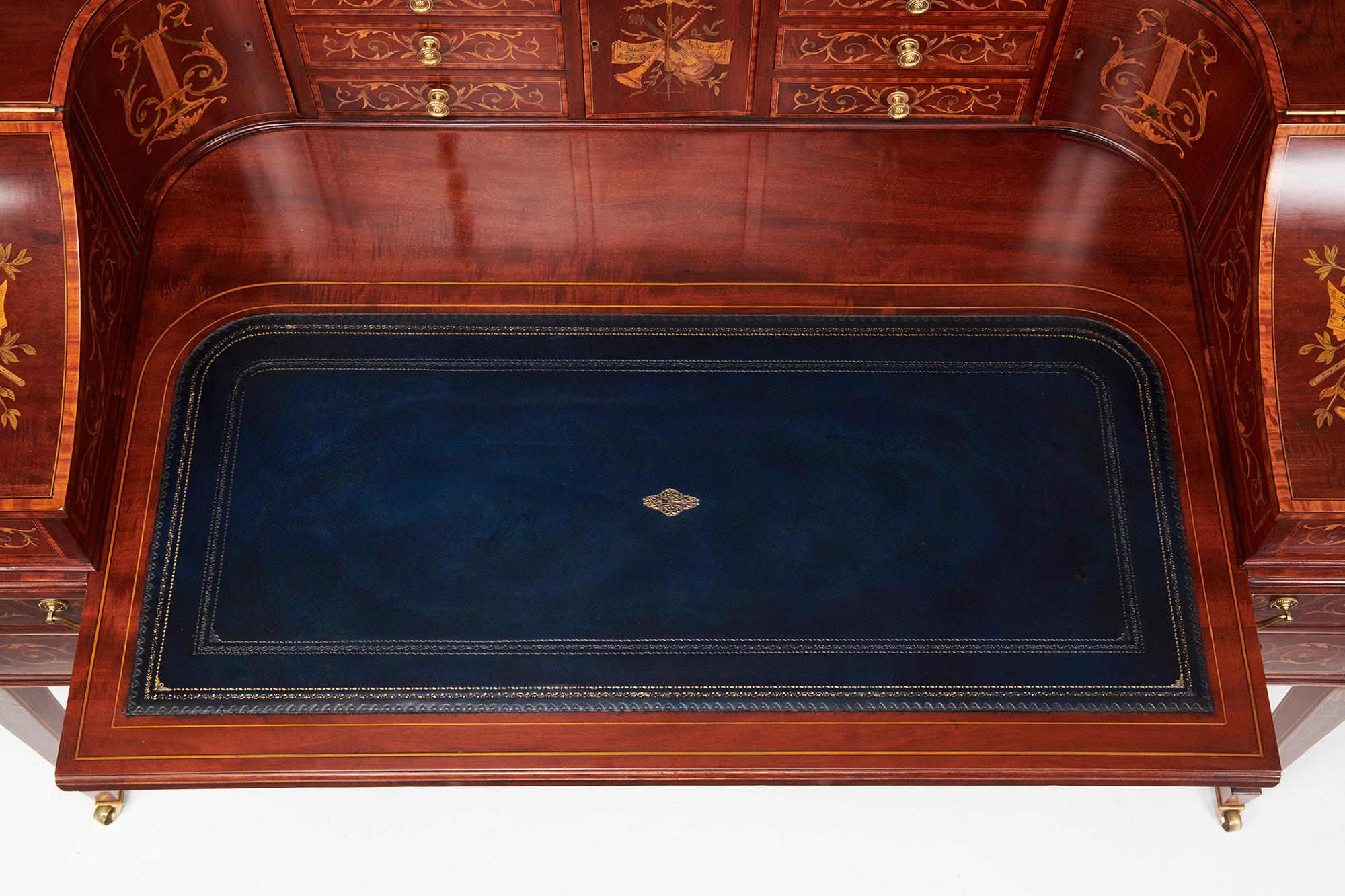 Ahorn & Co Mahagoni:: Satinholz und Intarsien viktorianischen Carlton House Desk 9