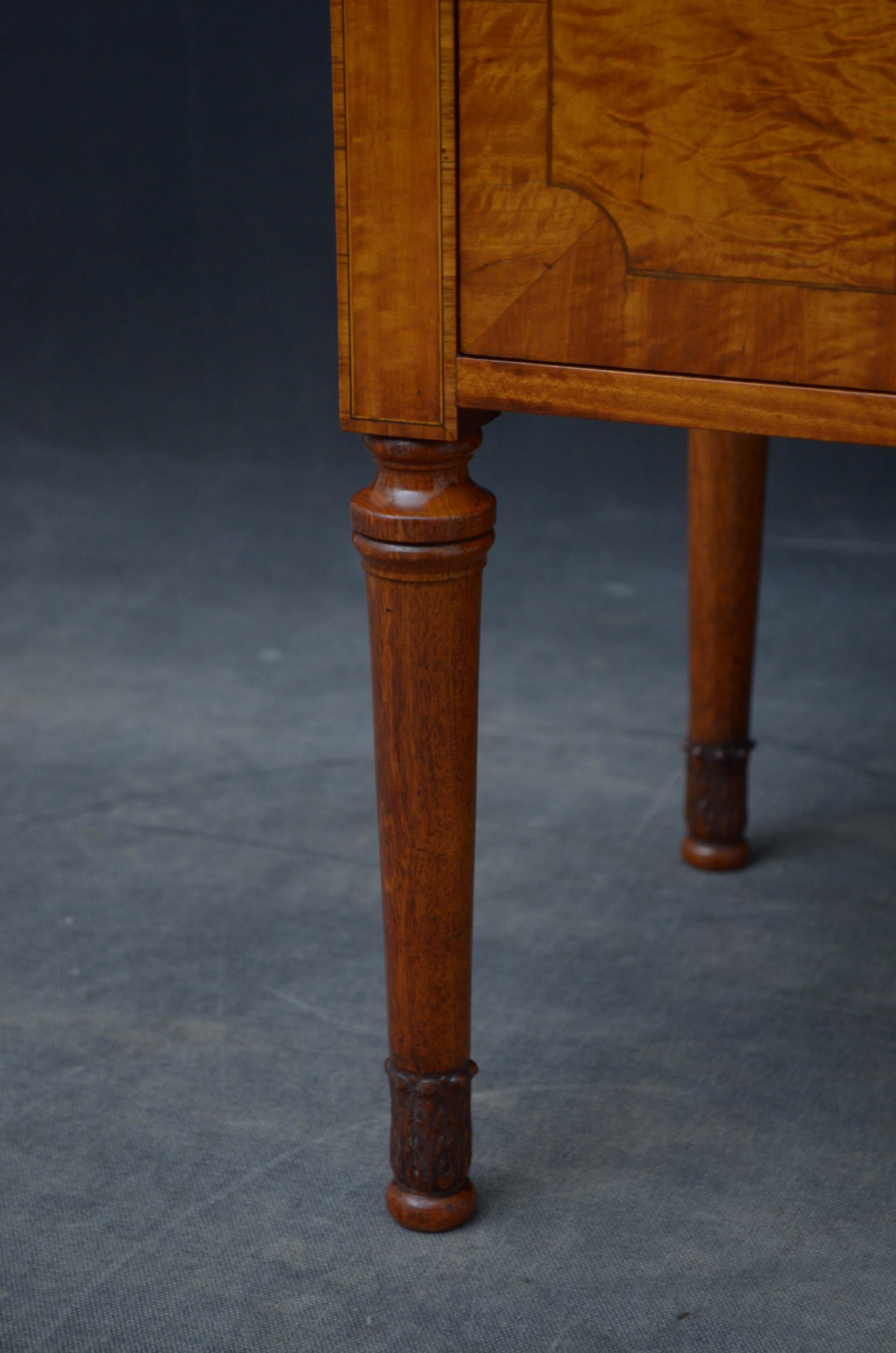 Maple & Co. Satinwood Bedside Cabinet 4