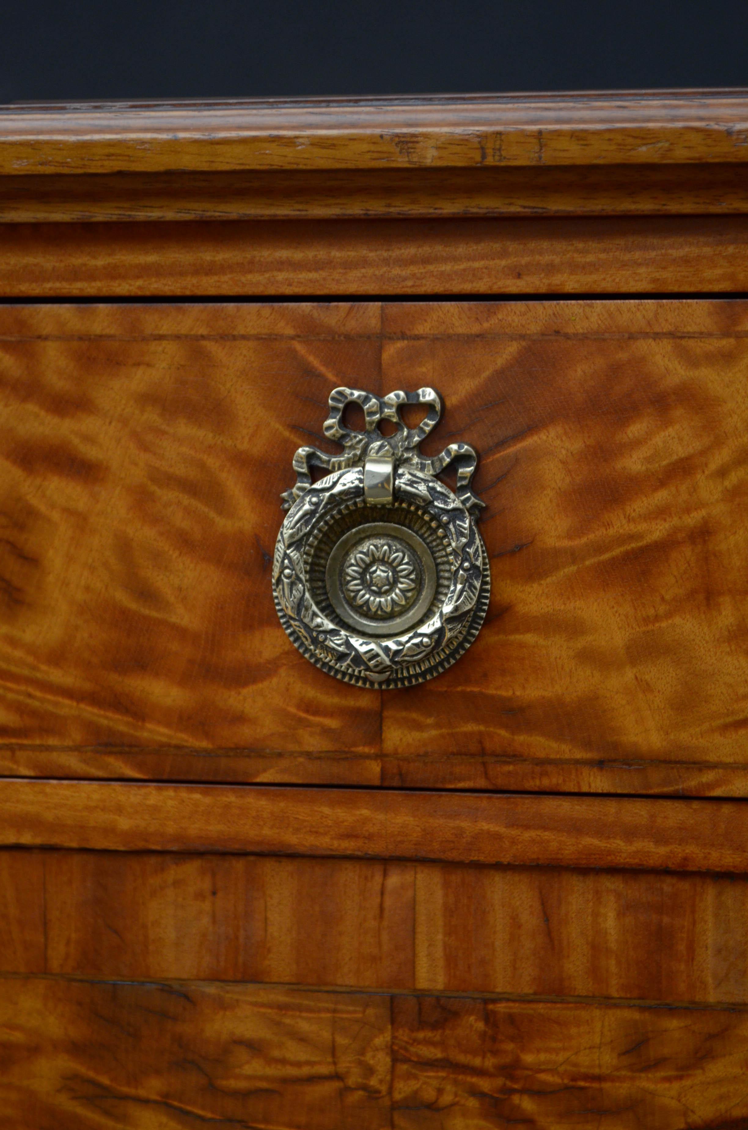 English Maple & Co. Satinwood Bedside Cabinet