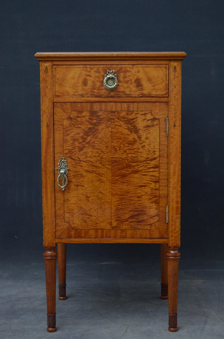 Maple and Co. Satinwood Bedside For Sale at 1stdibs