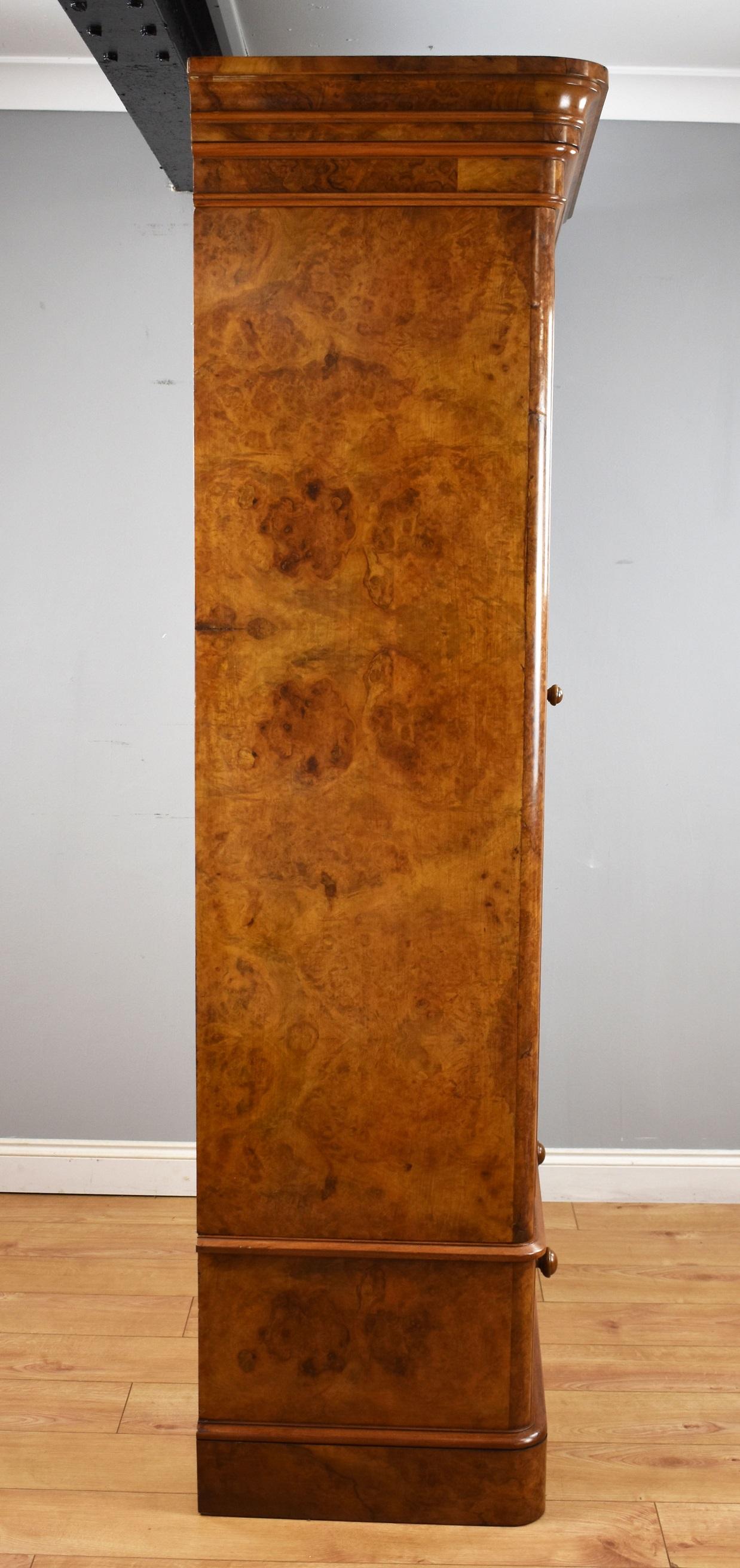 Maple & Co Victorian Burr Walnut Wardrobe 2