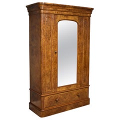 Maple & Co Victorian Burr Walnut Wardrobe