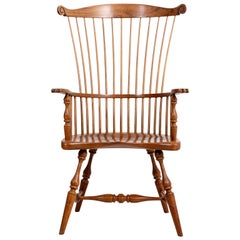 Maple Comb Back Windsor Style Armchair