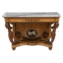 Maple Console Table, France, Early 19th Century
