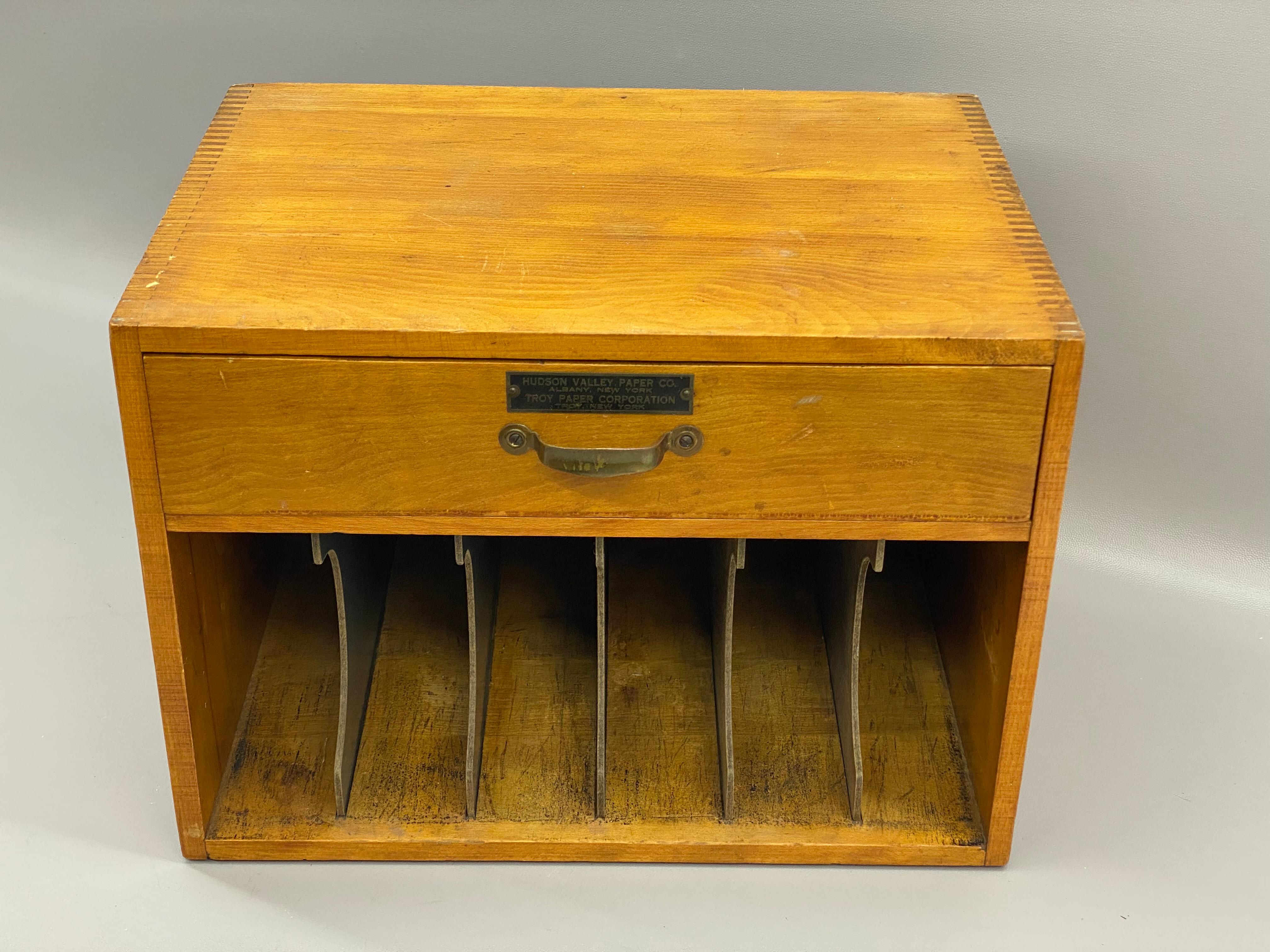 American Maple Desk Top Organizer Hudson Valley and Troy New York Paper Companies For Sale