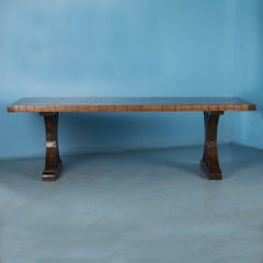 Maple Dining Table Made from Reclaimed Box Car Flooring