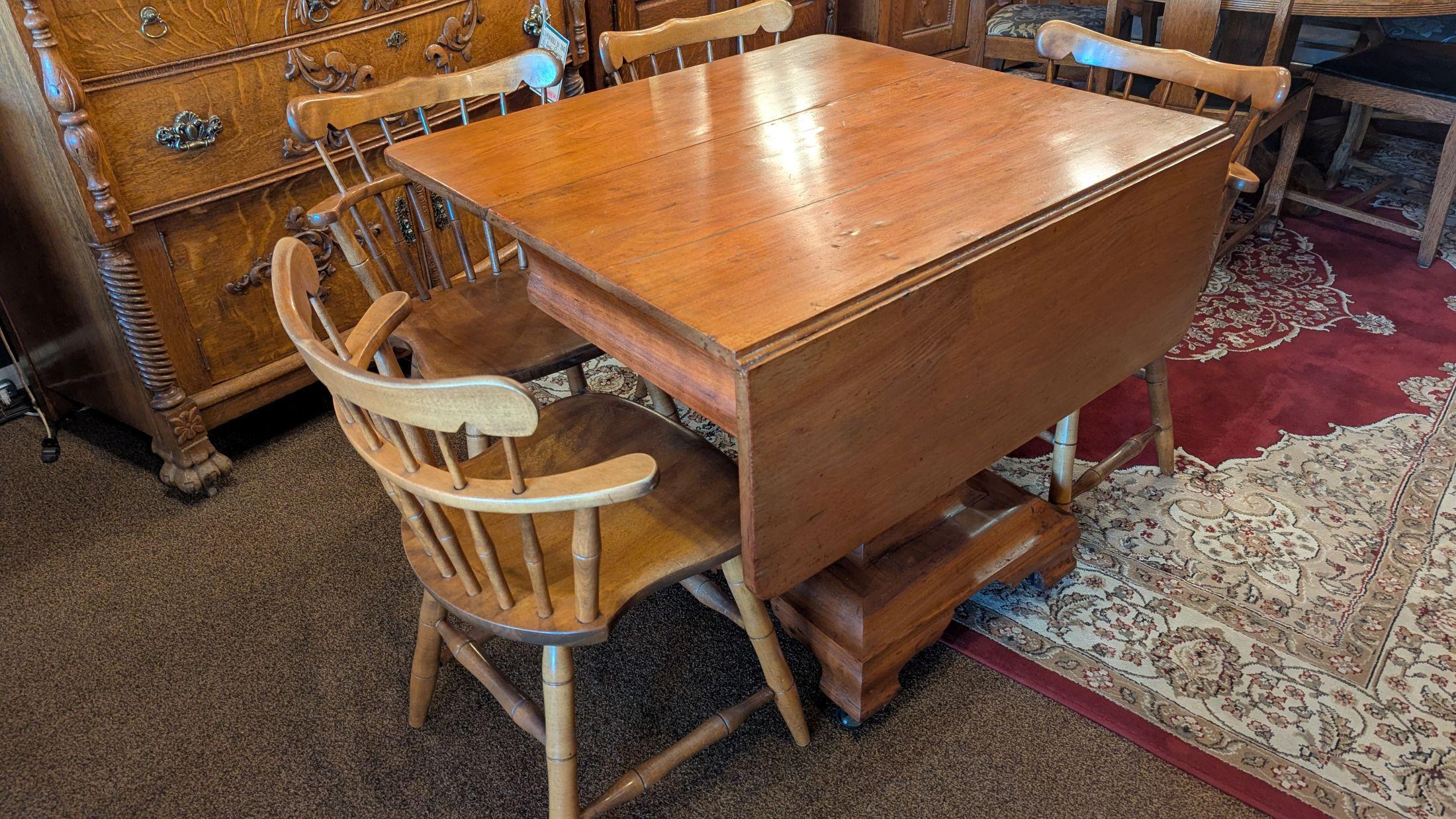Maple Double Drop-leaf Table For Sale 9