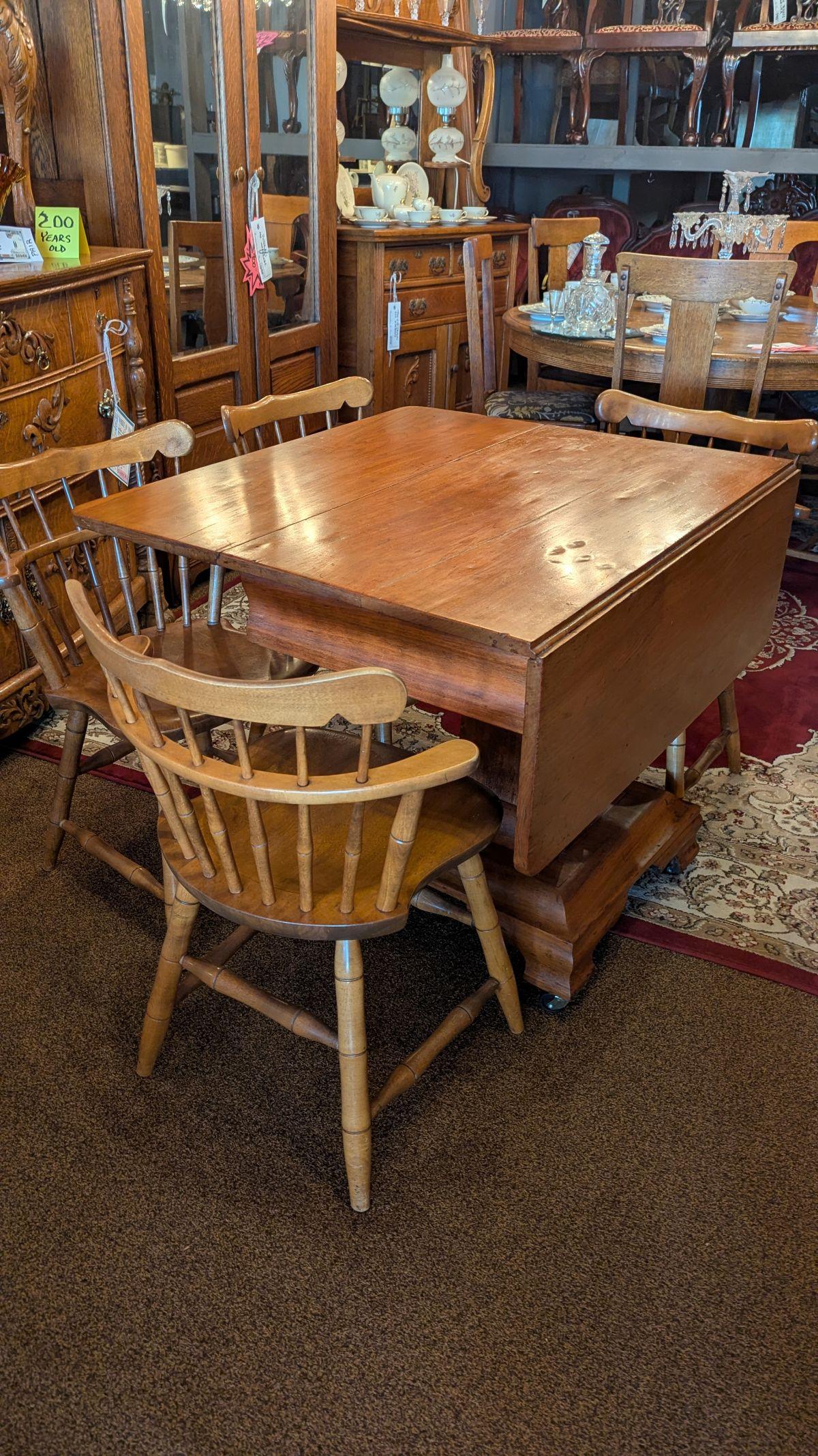 Maple Double Drop-leaf Table For Sale 10