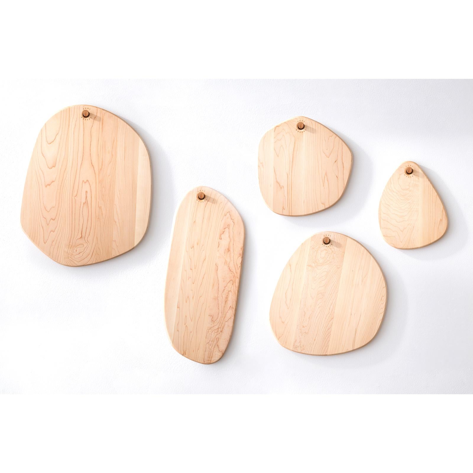 Bois de feuillus Planche à découper en bois d'érable « Ellipse Pebble » en vente