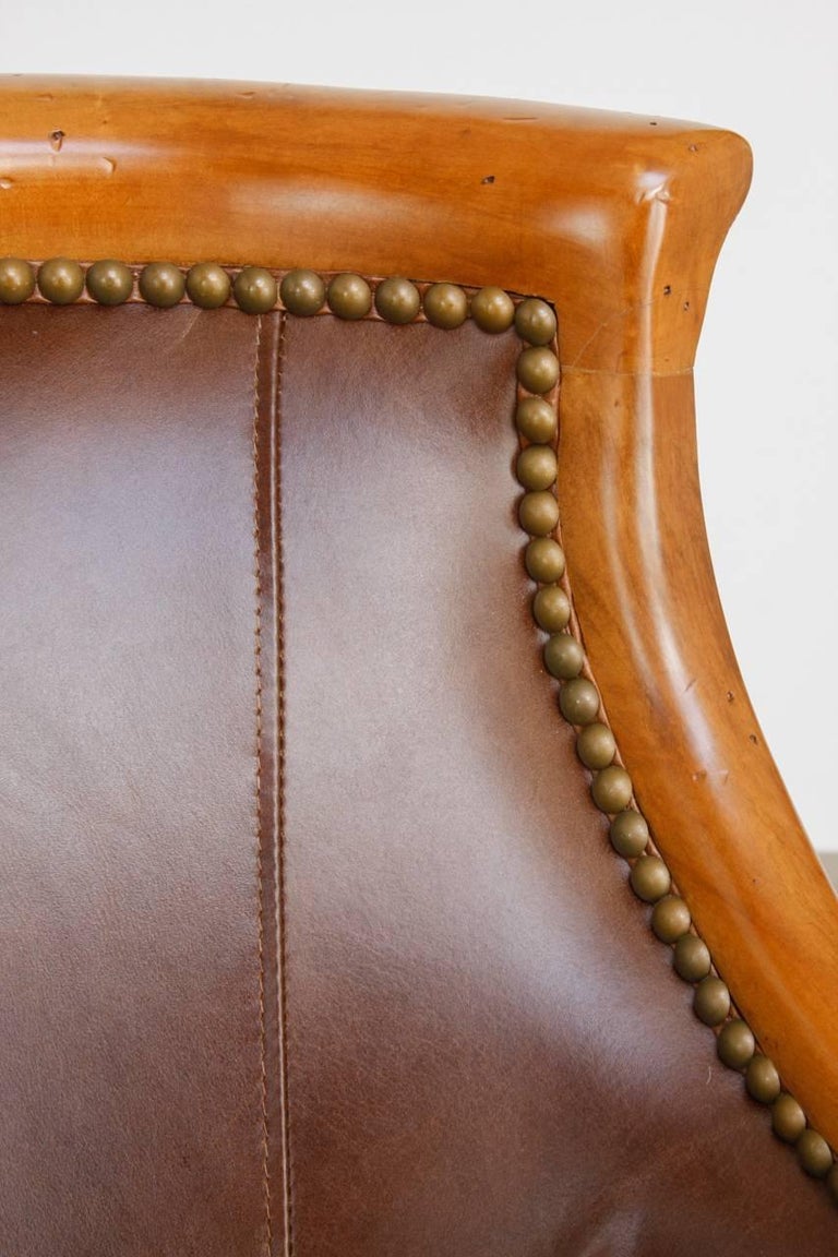 Maple Executive Office Desk Chair by Leathercraft at 1stDibs