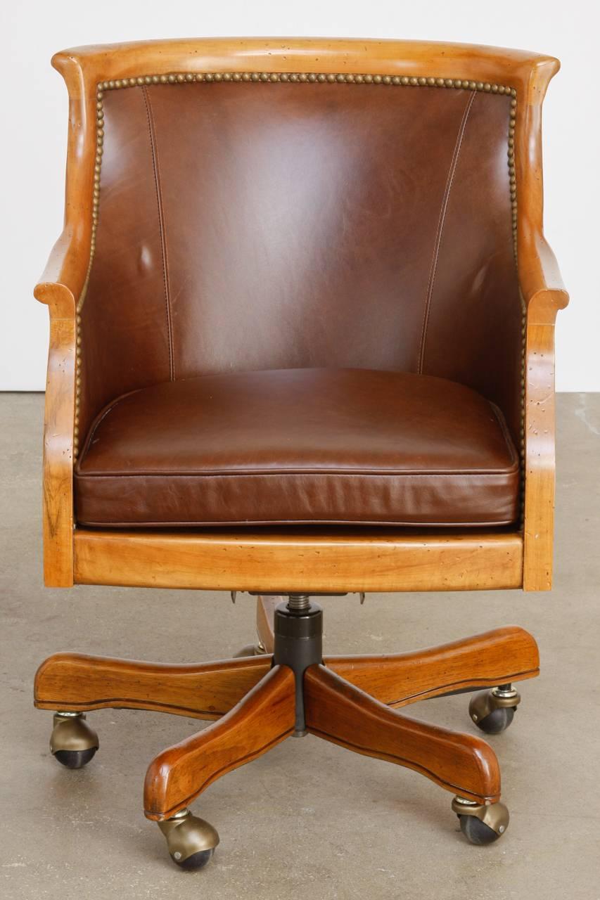 Maple Executive Office Desk Chair by Leathercraft 2