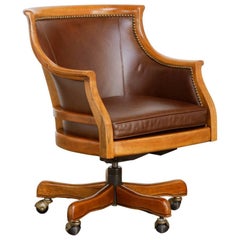 Maple Executive Office Desk Chair by Leathercraft