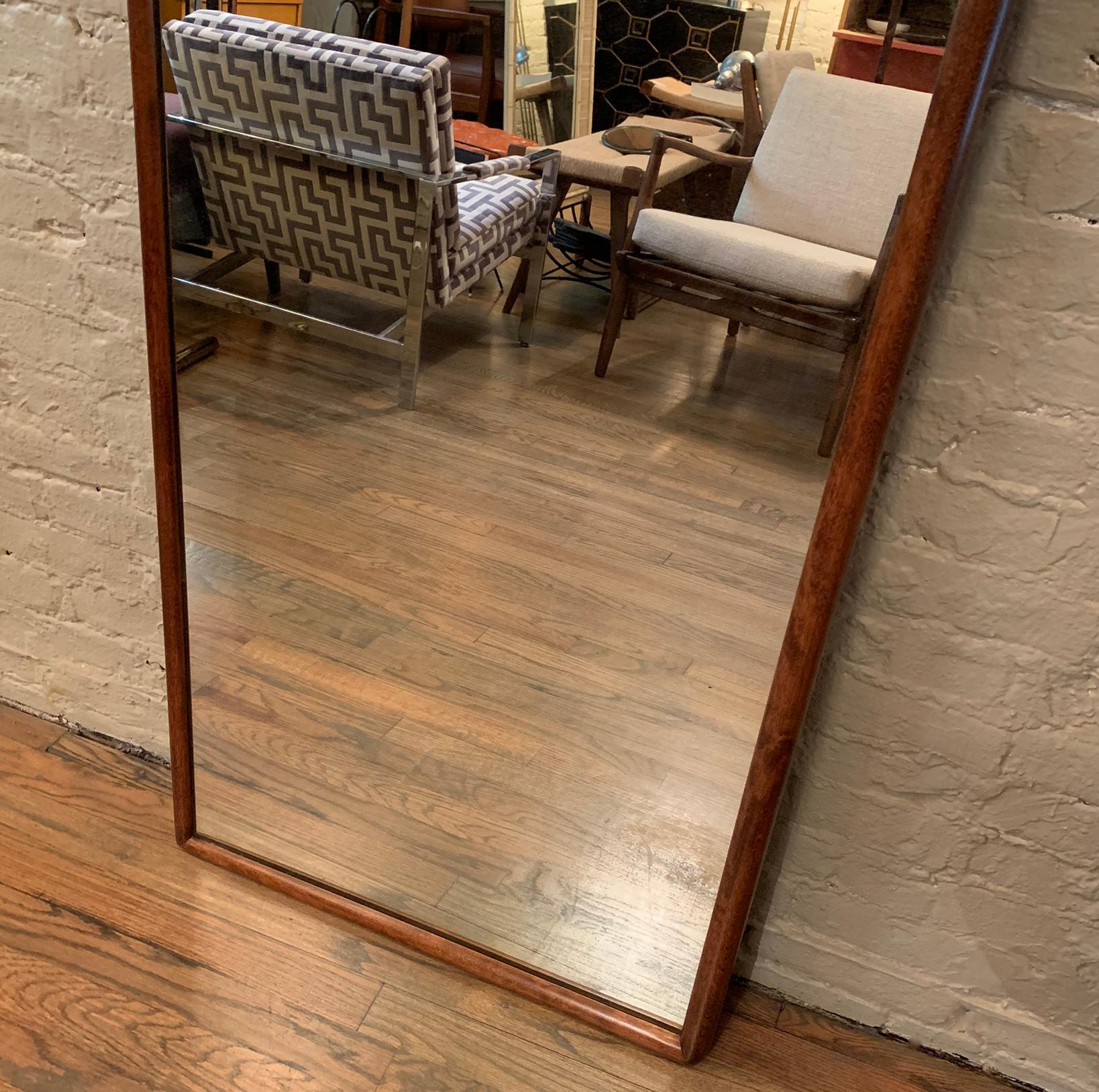 American Maple Framed Wall Mirror Attributed to T.H. Robsjohn-Gibbings For Sale