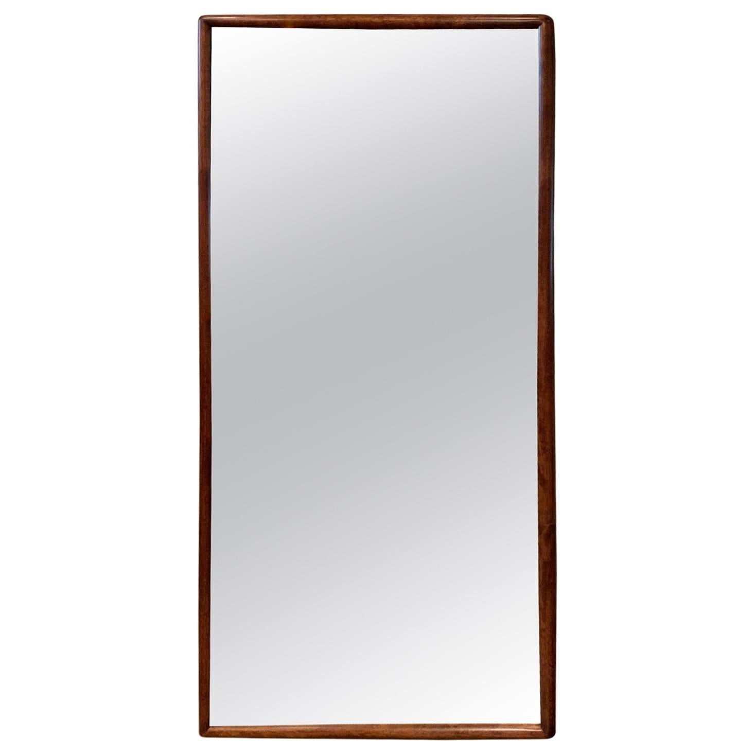 Maple Framed Wall Mirror Attributed to T.H. Robsjohn-Gibbings For Sale