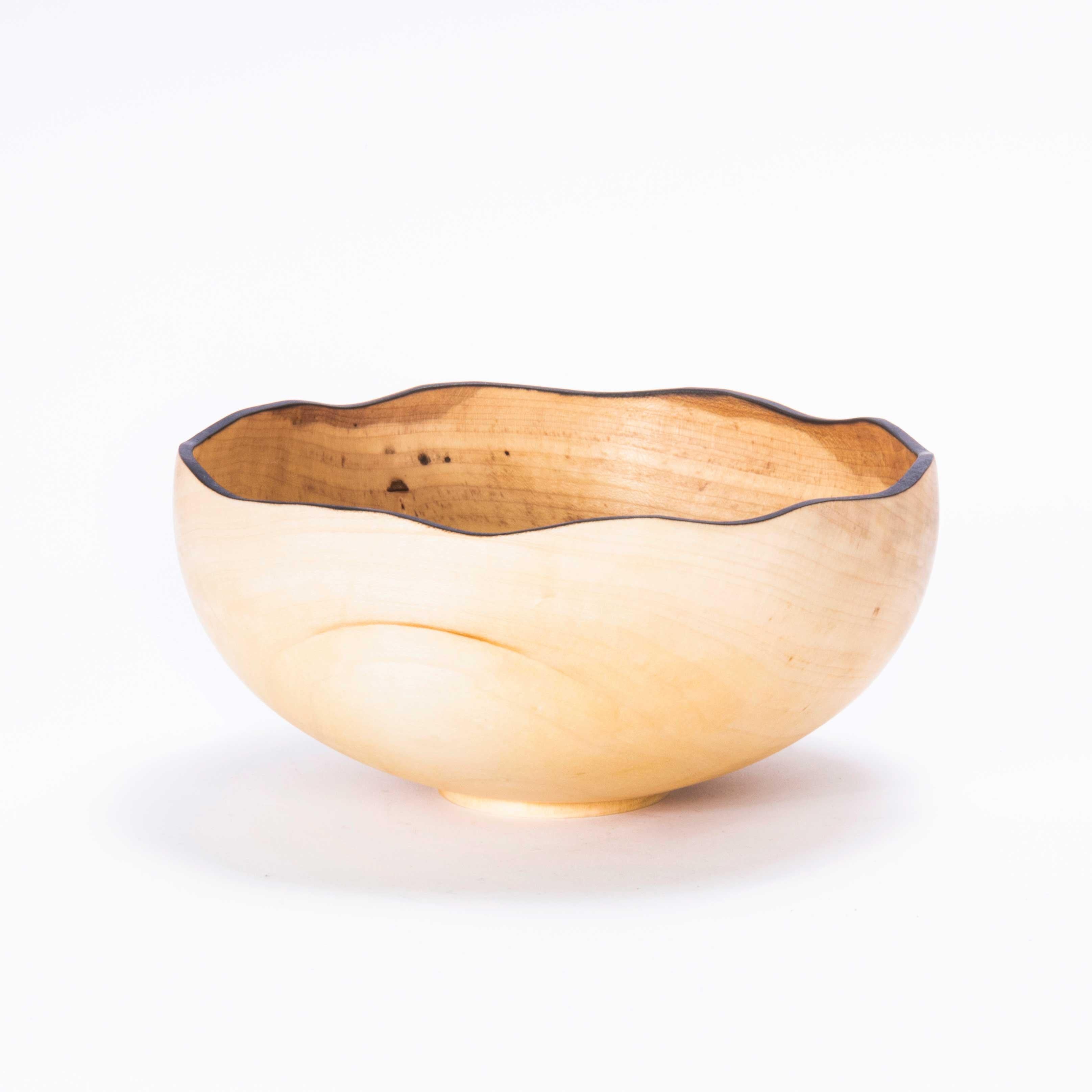 Maple Hand Turned Bowl - Tyler & Tara. 

Tyler and Tara are our friends in Knoxville Tennessee, they are contemporary wood turners, sourcing wood locally and hand selecting each piece for turning. This bowl is a unique piece made for us, it is