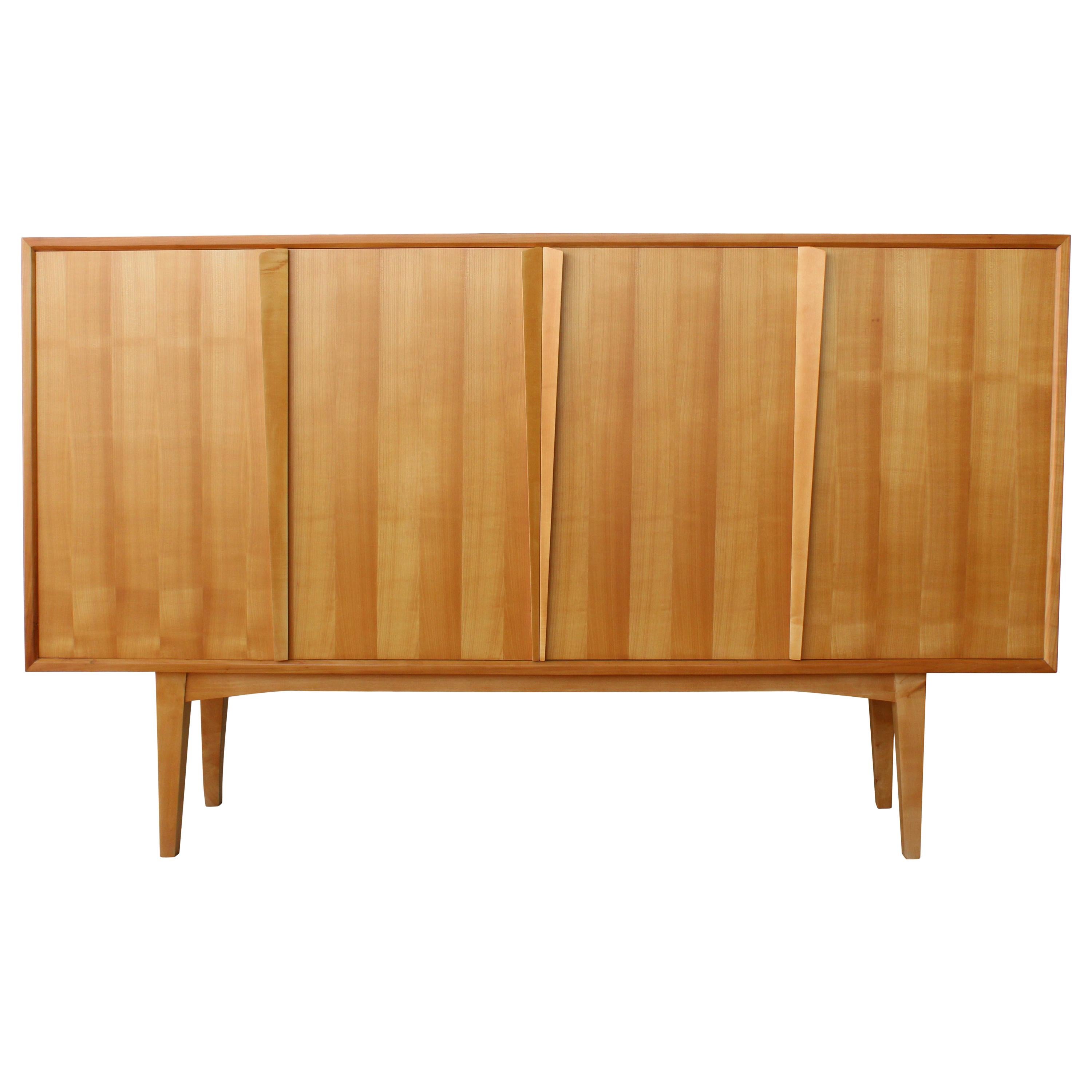 Maple Highboard Credenza, Germany, 1960s