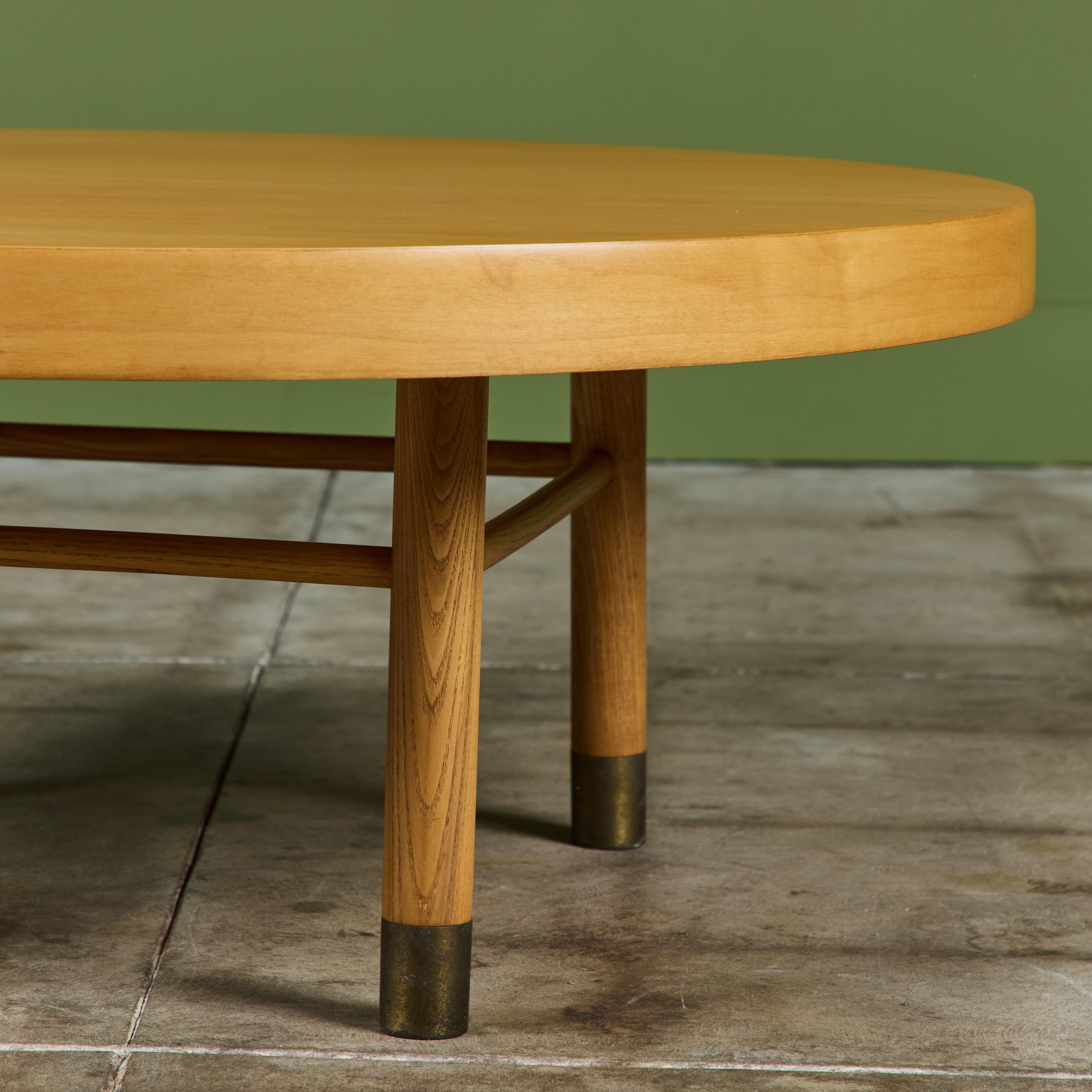 Mid-Century Modern Maple Lazy Susan Coffee Table by Carlin Furniture For Sale