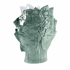Maple Leaves vase - green
