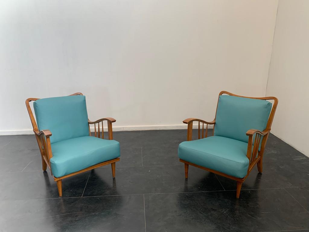 Chaises longues en érable, 1950, ensemble de 3 en vente 3
