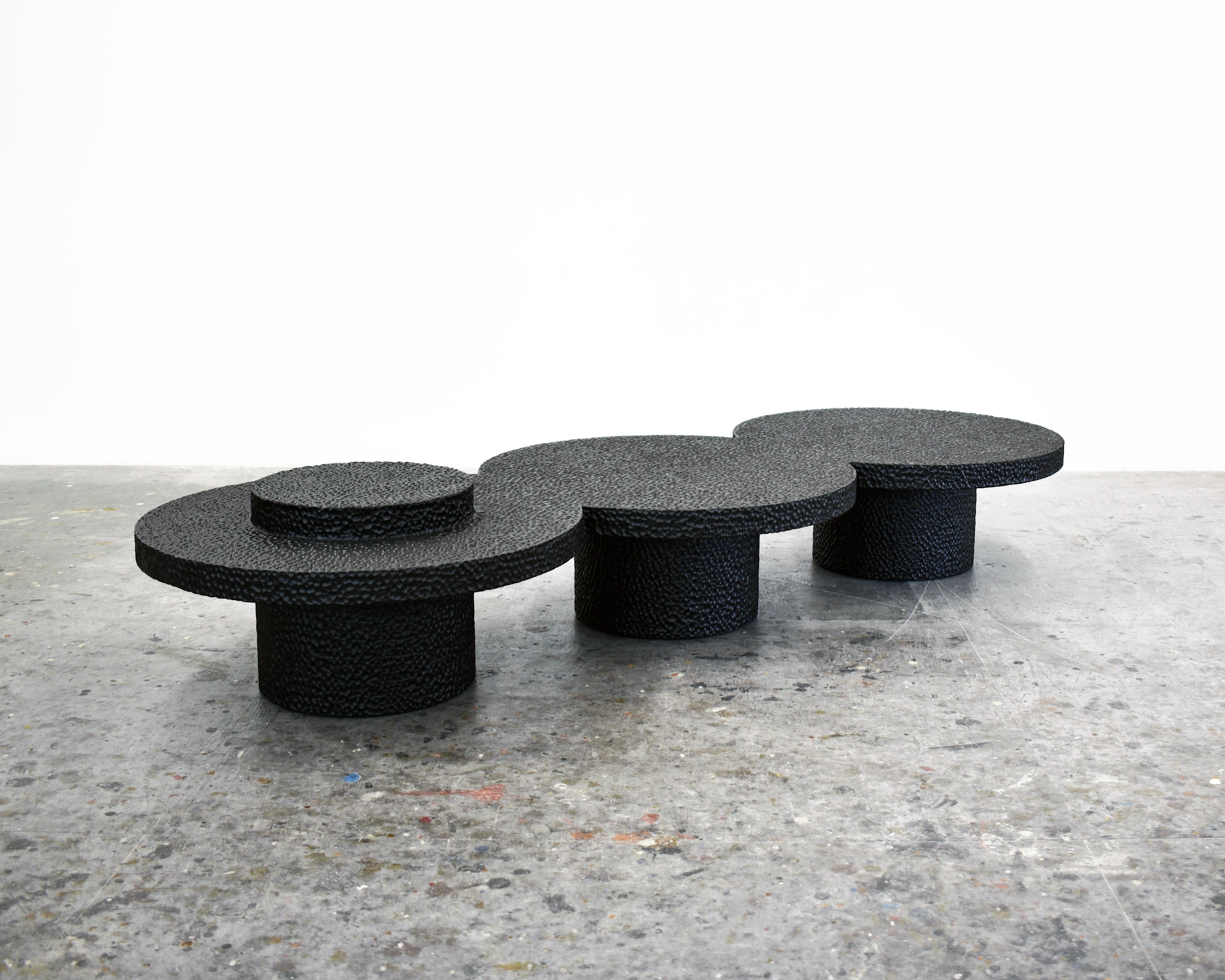 Maple low table sculpted by John Eric Byers
Dimensions: 33 x 71 x 198 cm
Materials: Carved blackened Maple

All works are individually handmade to order.

John Eric Byers creates geometrically inspired pieces that are minimal, emotional, and