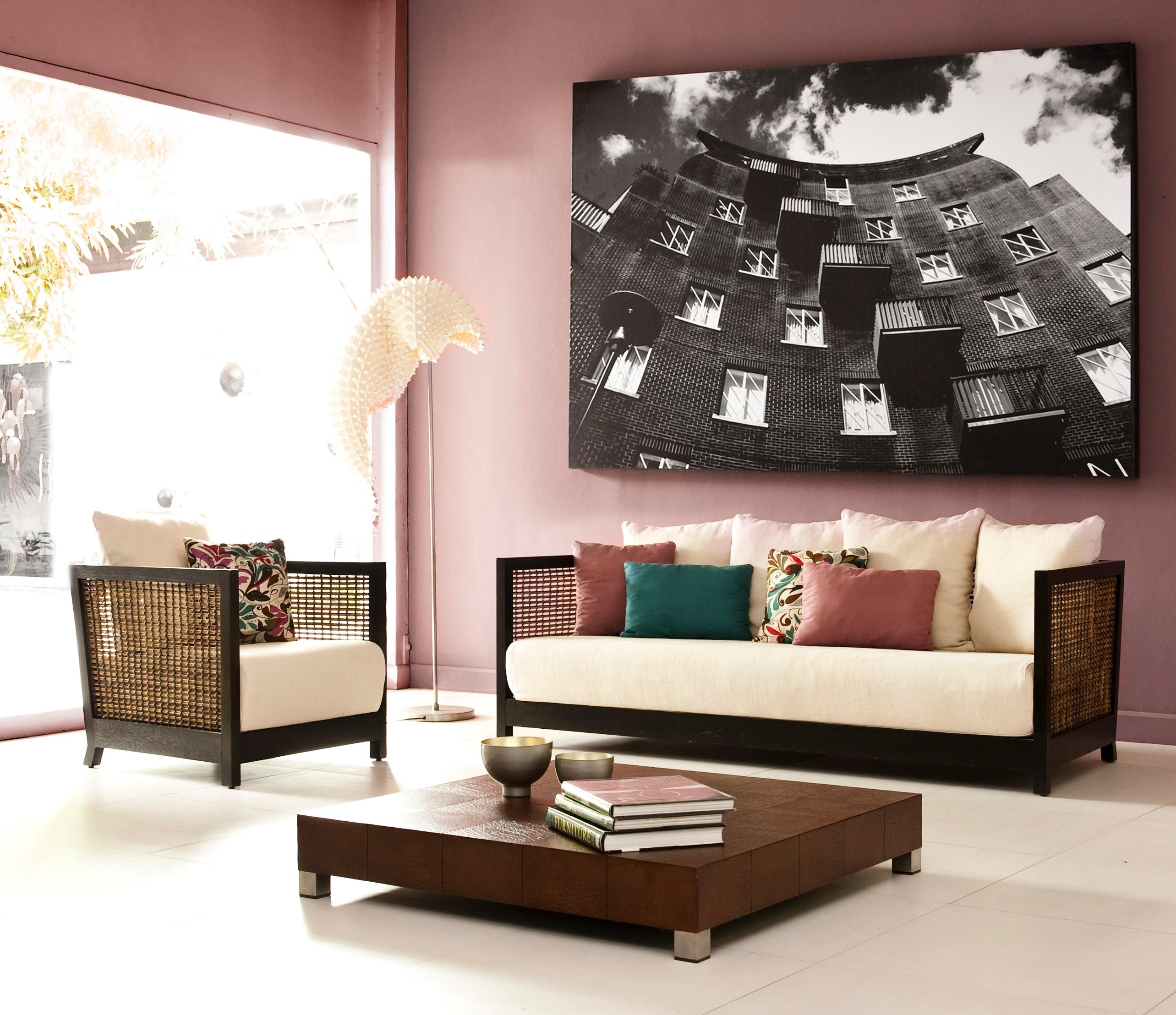 Philippine Maple Lowback Suzy Wong Sofa by Kenneth Cobonpue For Sale