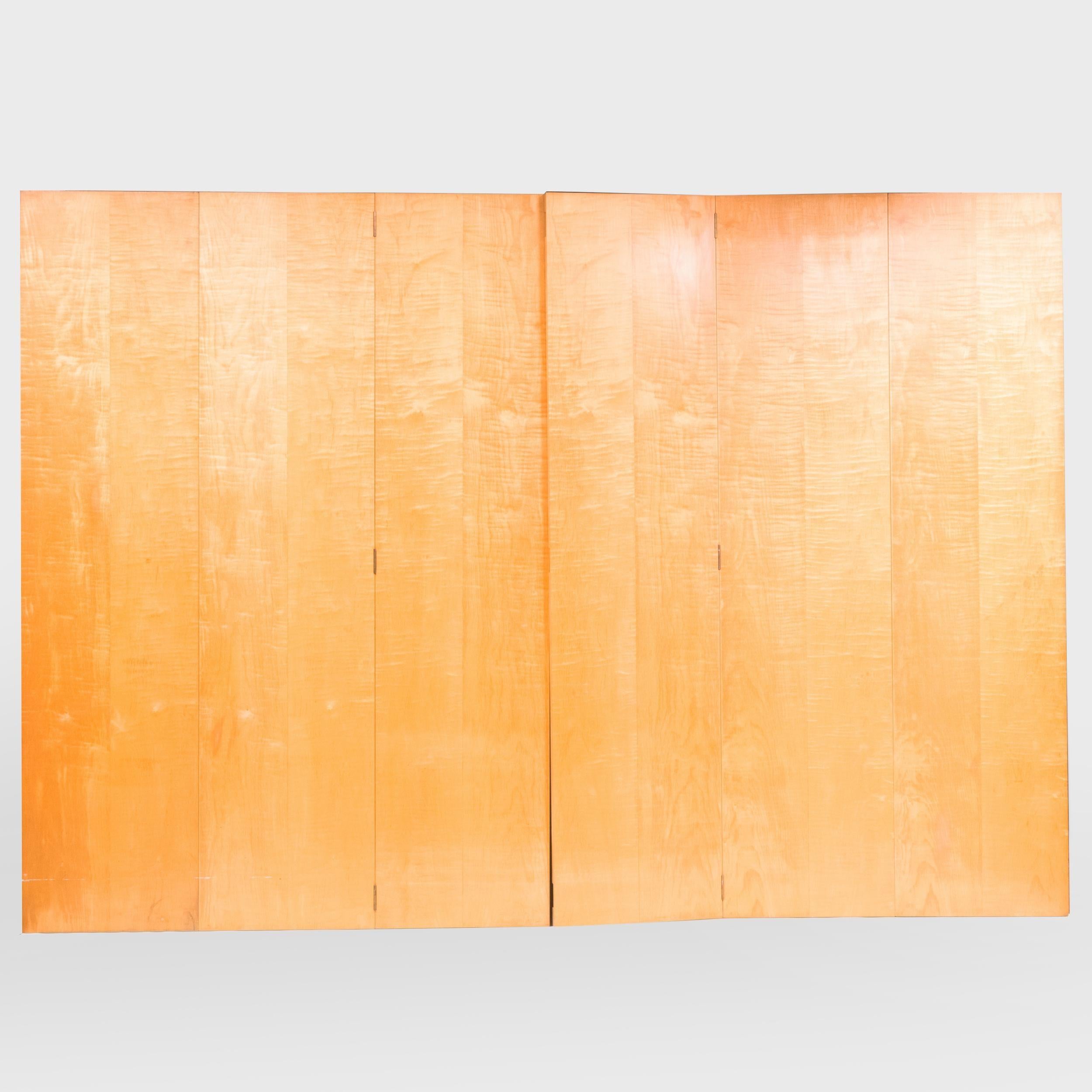 Sechsteiliger Raumteiler aus Ahornholz mit Intarsien von David Linley (Moderne) im Angebot