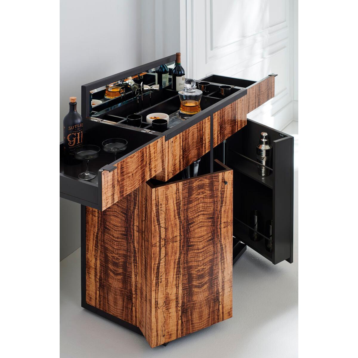 Asian Maple Modern Bar Cabinet