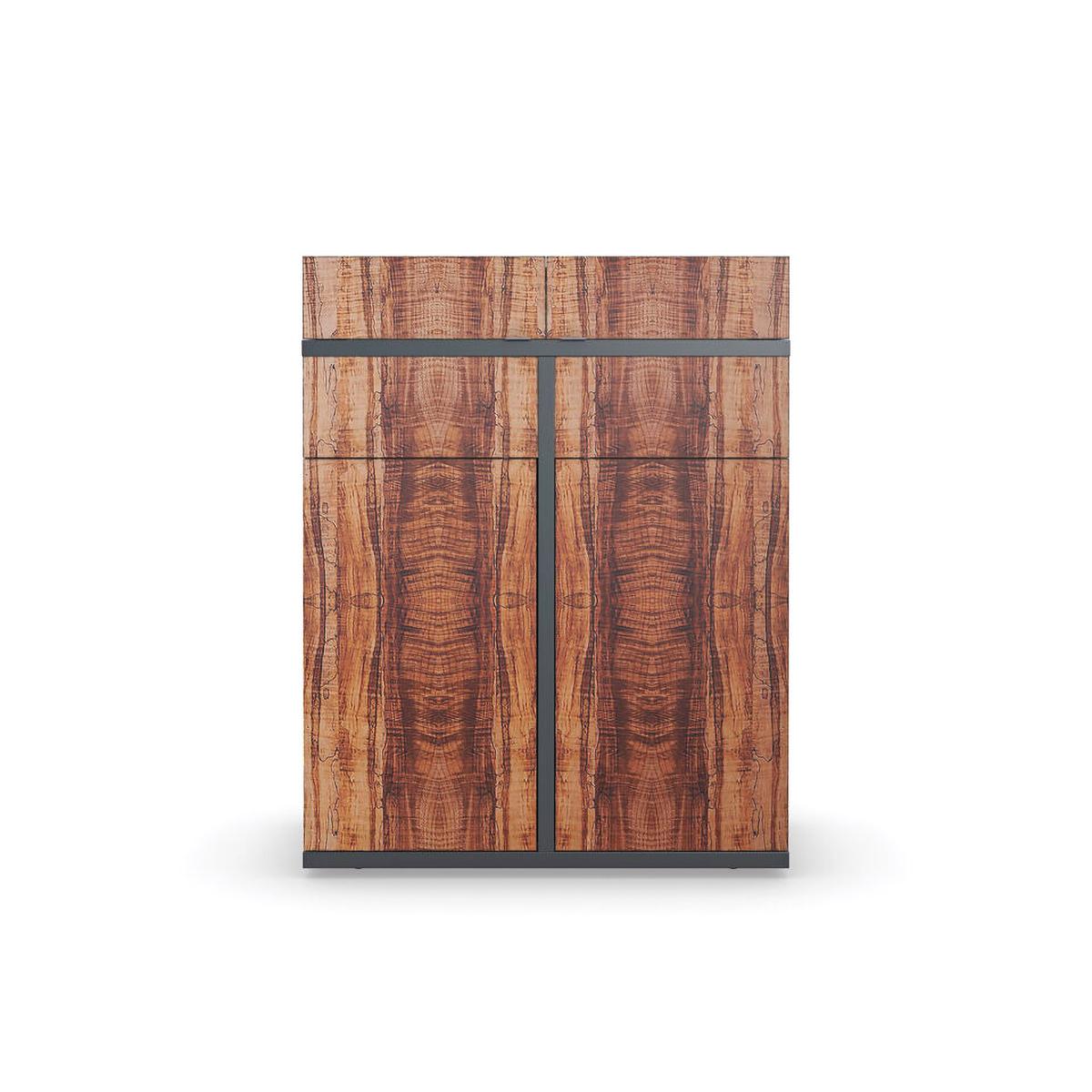 Maple Modern Bar Cabinet In New Condition In Westwood, NJ