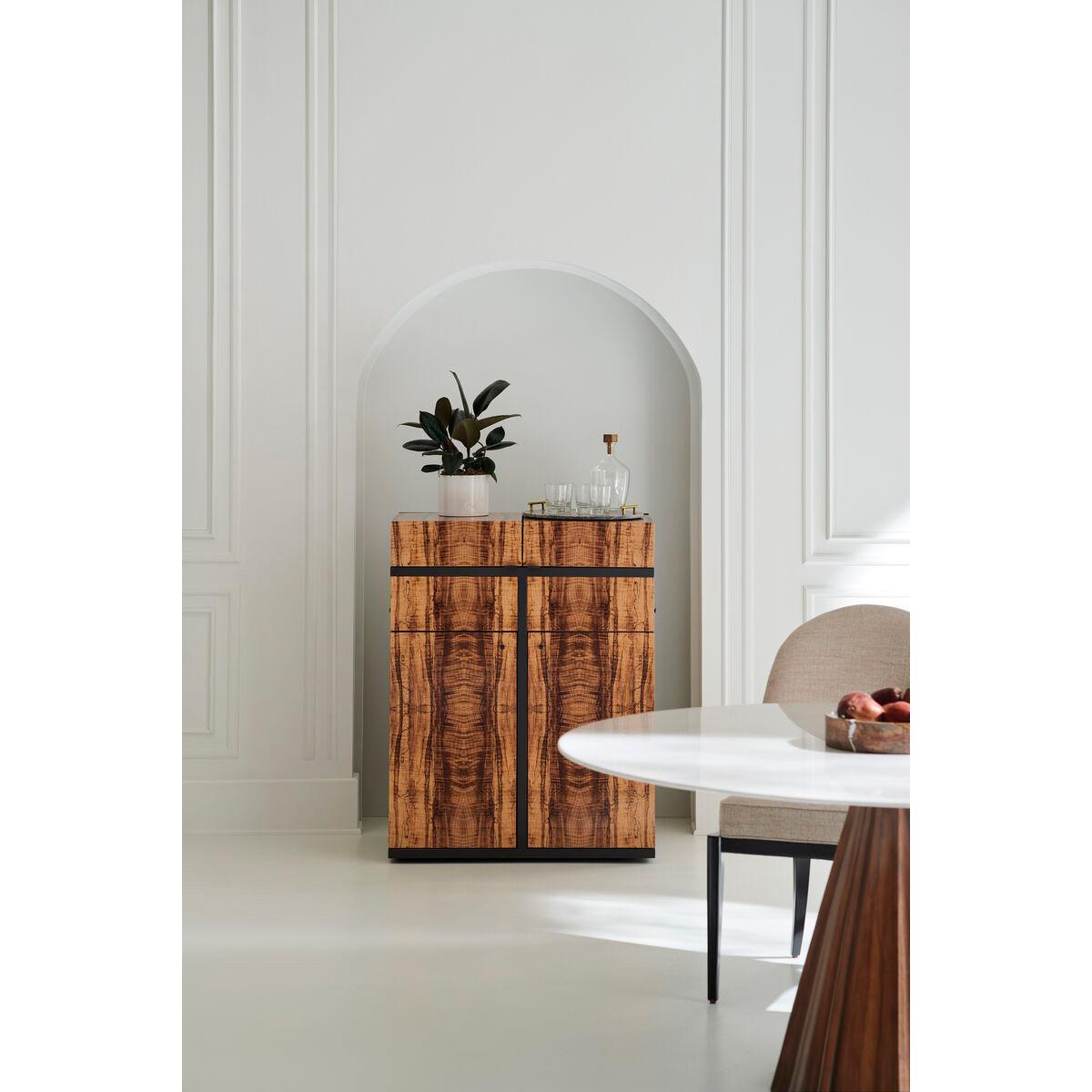 Contemporary Maple Modern Bar Cabinet For Sale