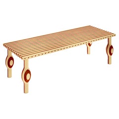 Maple & Padauk Solid Wood Dining Table