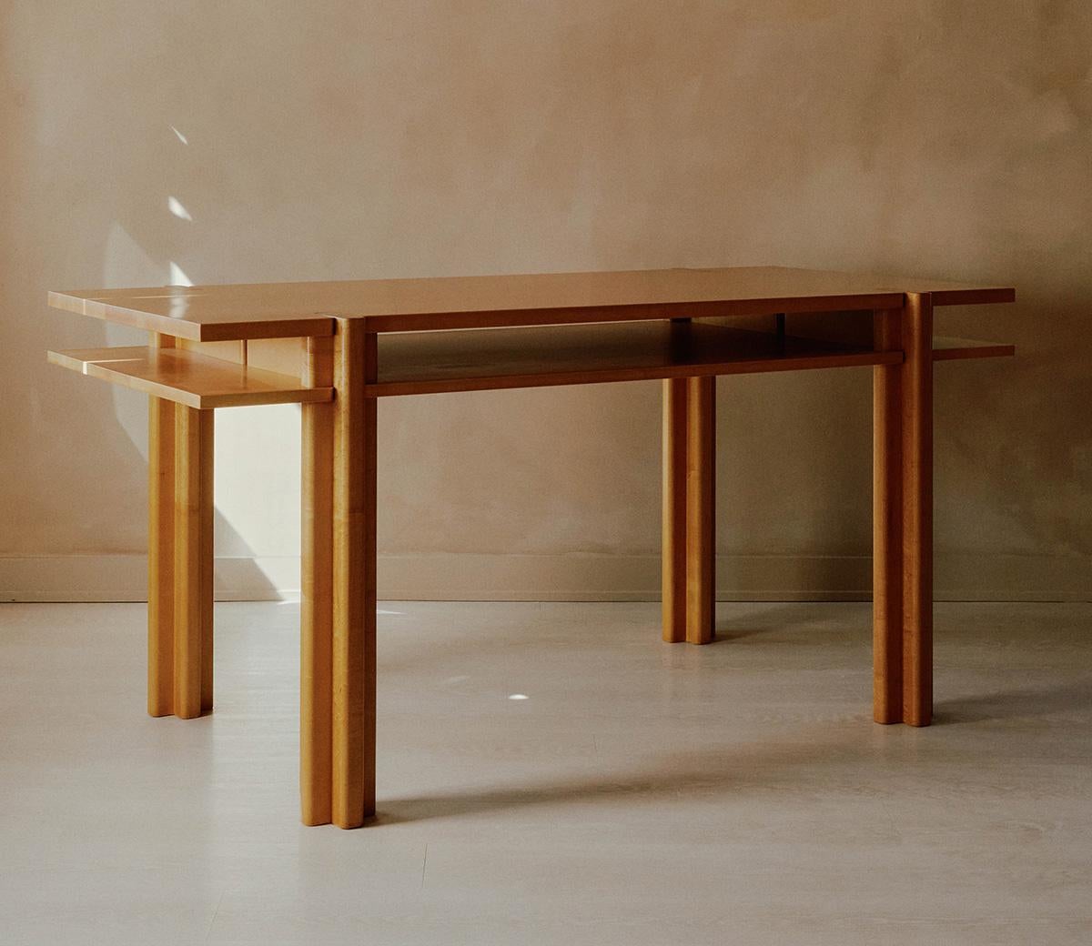 Modern Maple Parallel Desk by Juntos Projects For Sale