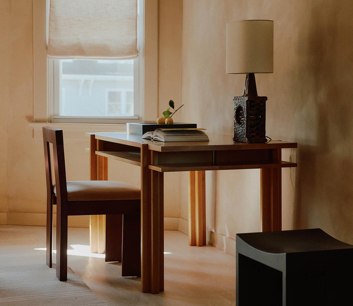 Hand-Crafted Maple Parallel Desk by Juntos Projects For Sale