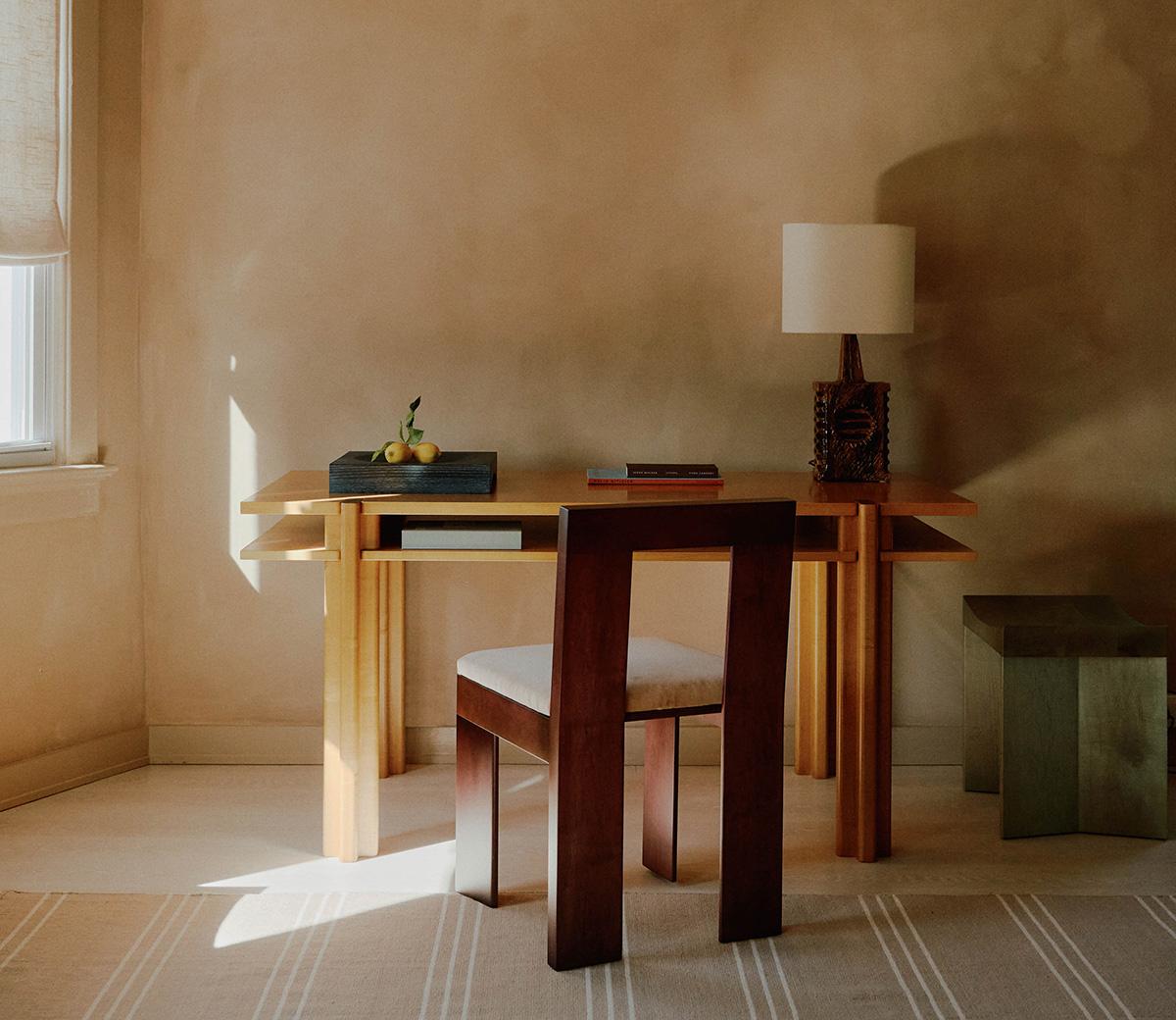Maple Parallel Desk by Juntos Projects In New Condition For Sale In Brooklyn, NY