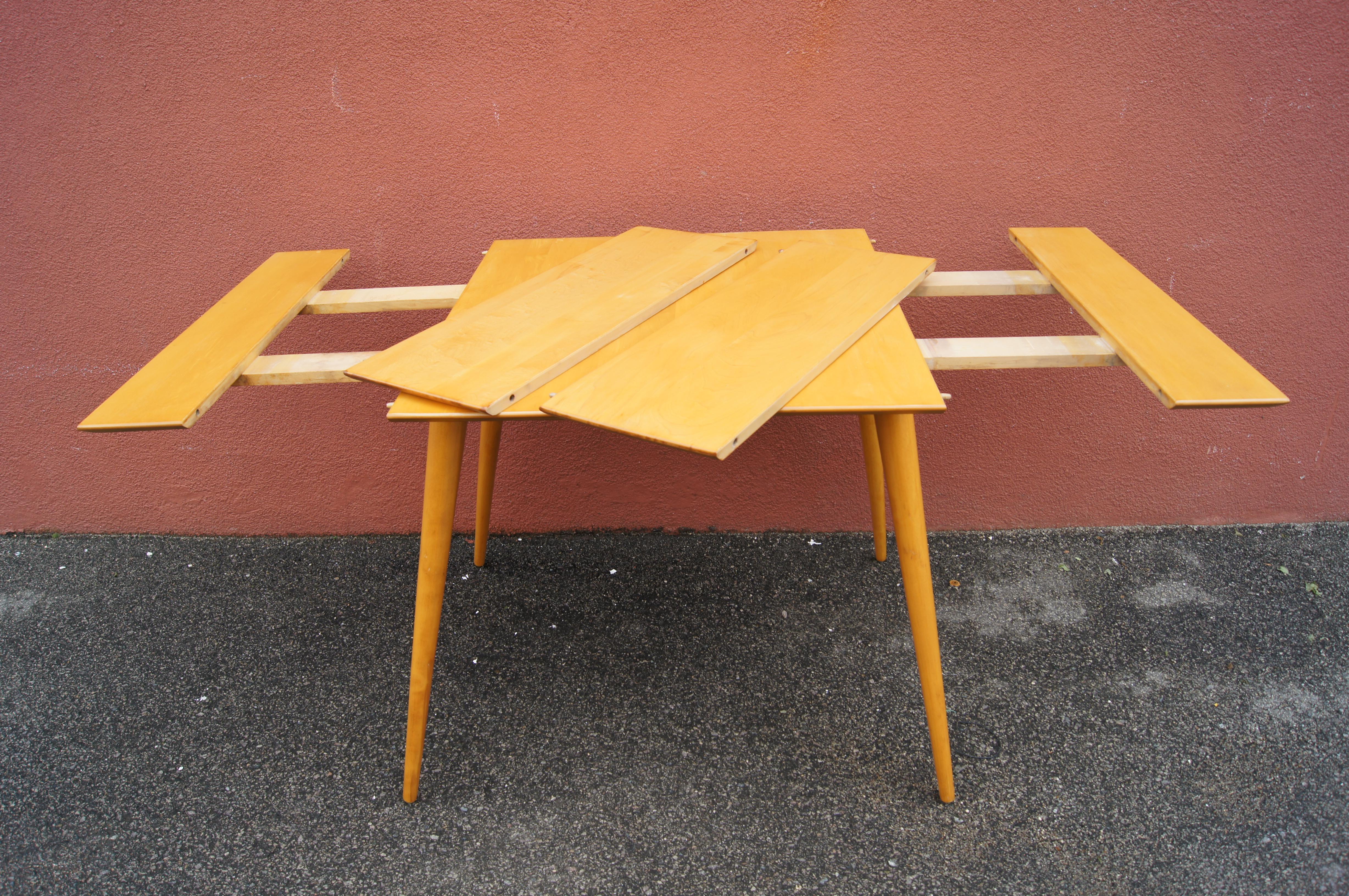 American Maple Planner Group Dining Table with Extensions by Paul McCobb