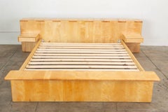 Maple Platform California King Bed with Floating Nightstands by Gerald McCabe