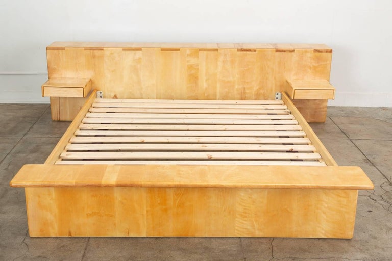 Maple Platform California King Bed With, California King Floating Platform Bed