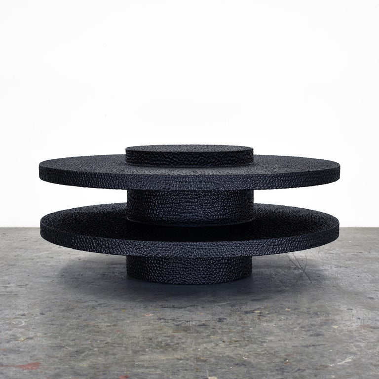 Maple Round Table Sculpted by John Eric Byers For Sale at 1stDibs