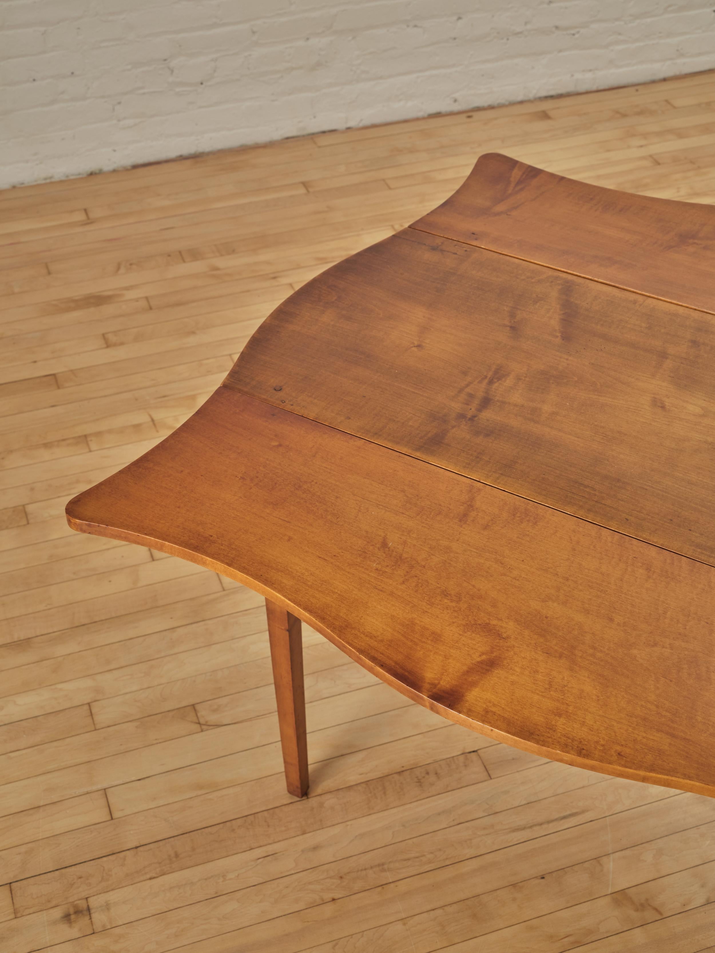 Maple Scalloped Drop Leaf Table For Sale 3