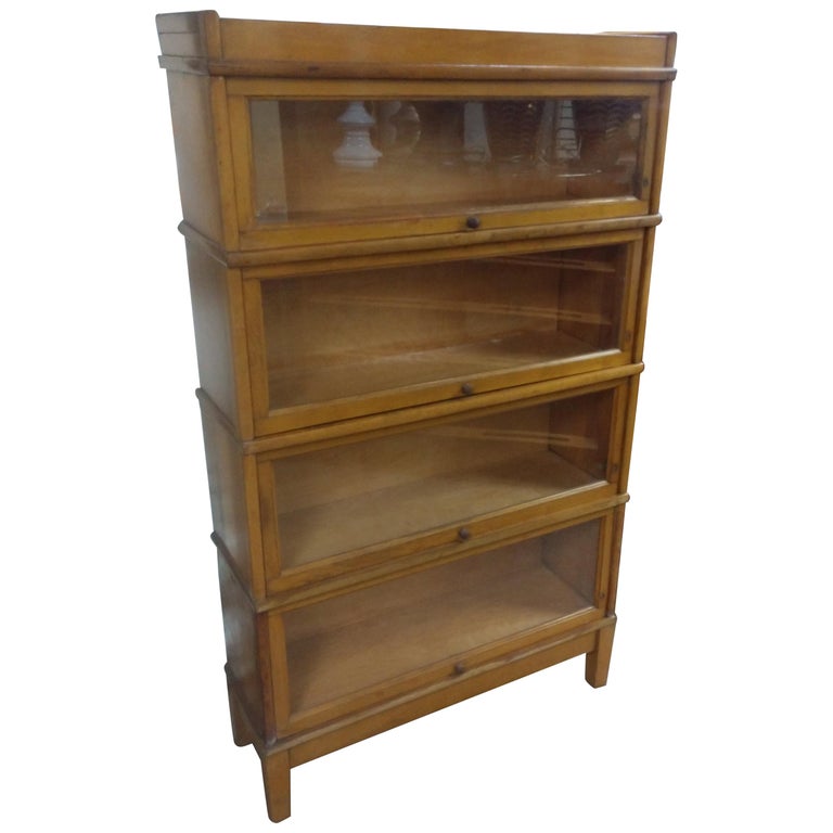 Maple Six Section Stacking Barrister, Antique Maple Bookcase