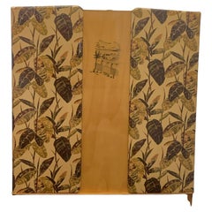 Vintage Maple Wardrobe with Leaf and Landscape Decoration, 1950s