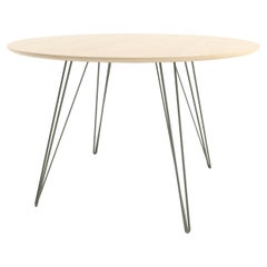 Maple Williams Dining Table Prairie Green Hairpin Legs Oval Top